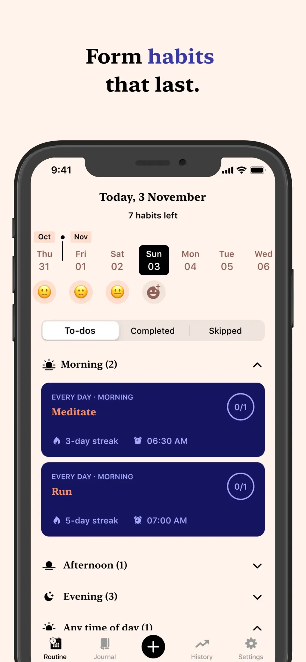 Tangerine: Self-care & Goals screenshot 1
