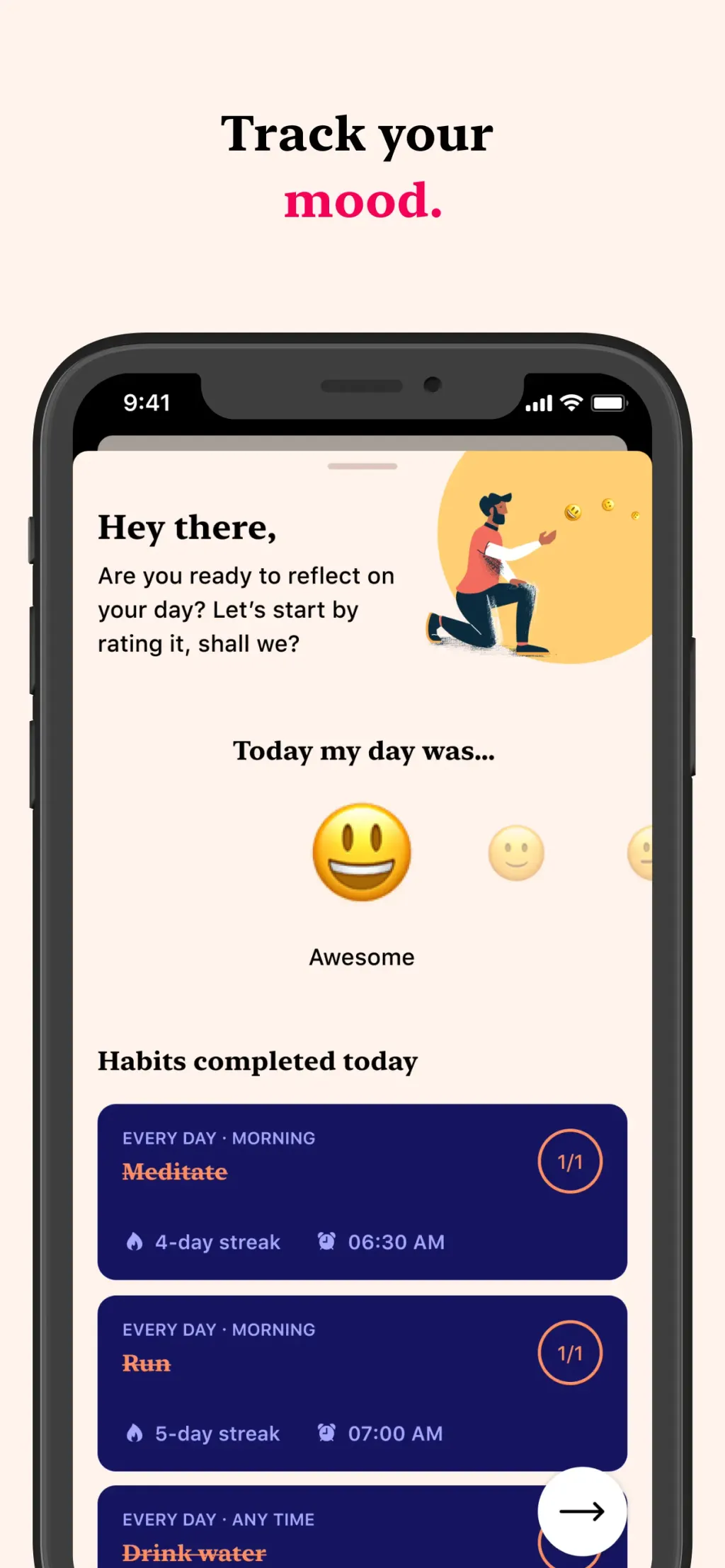 Tangerine: Self-care & Goals screenshot 1
