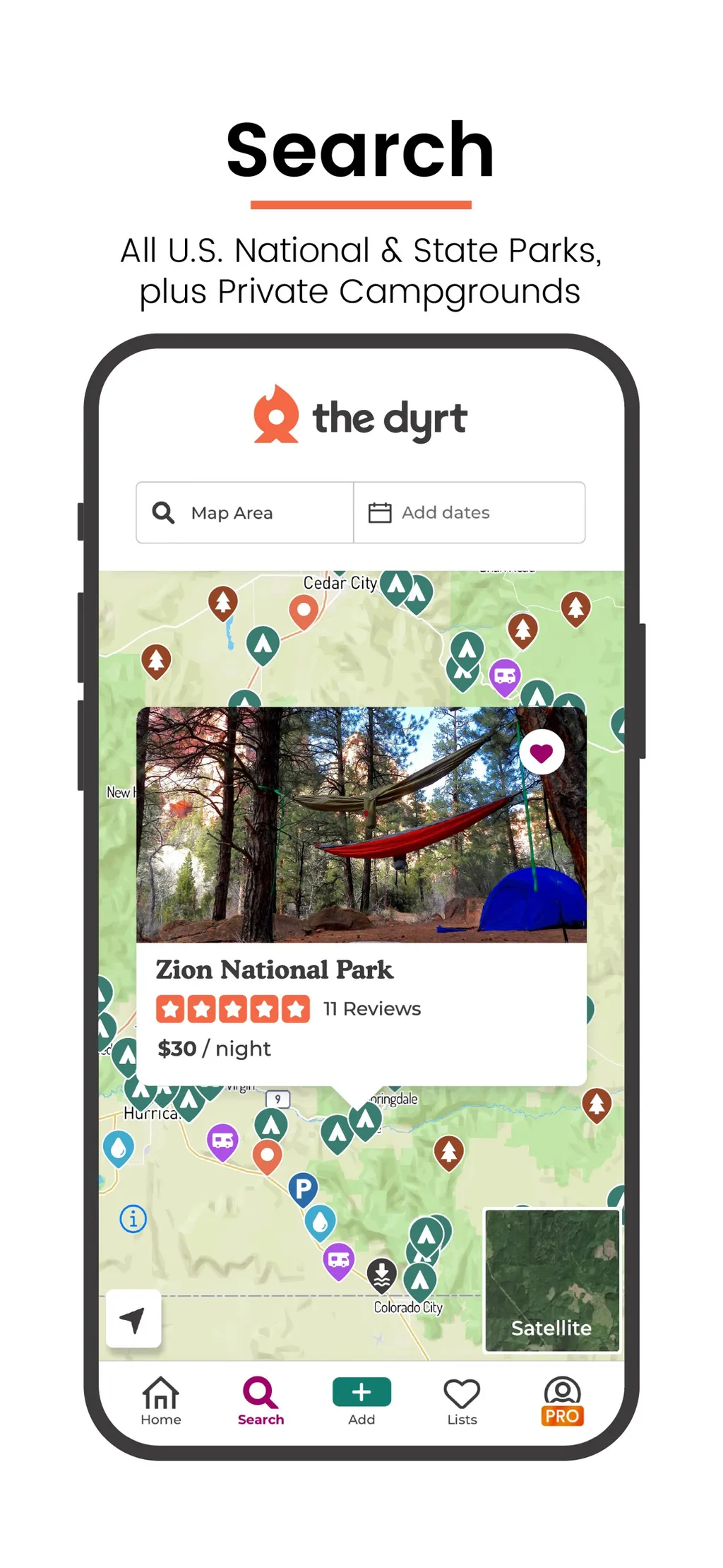 The Dyrt: RV & Free Camping App Store screenshot 1