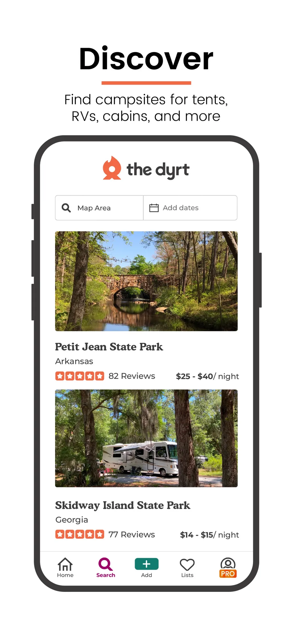 The Dyrt: RV & Free Camping App Store screenshot 2