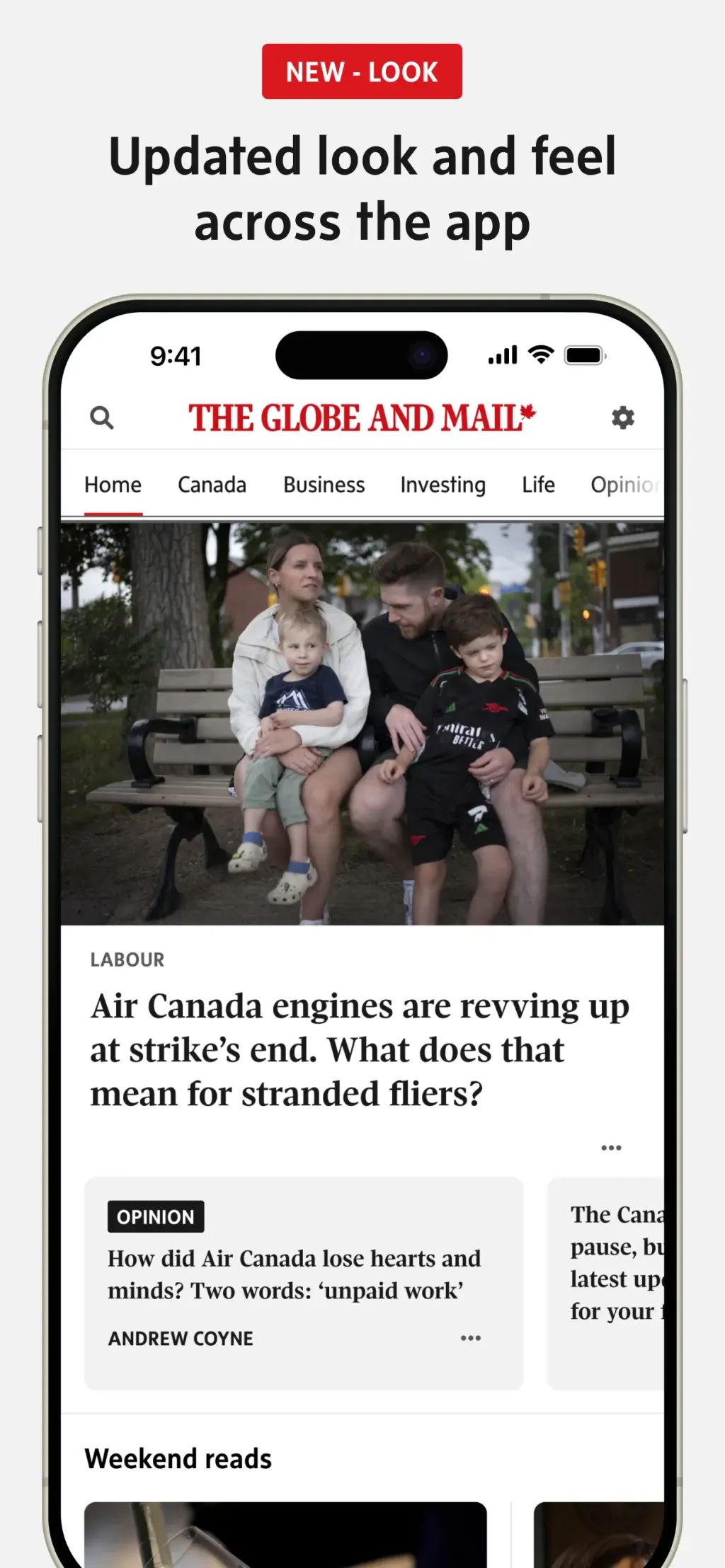 The Globe and Mail App Store screenshot 1