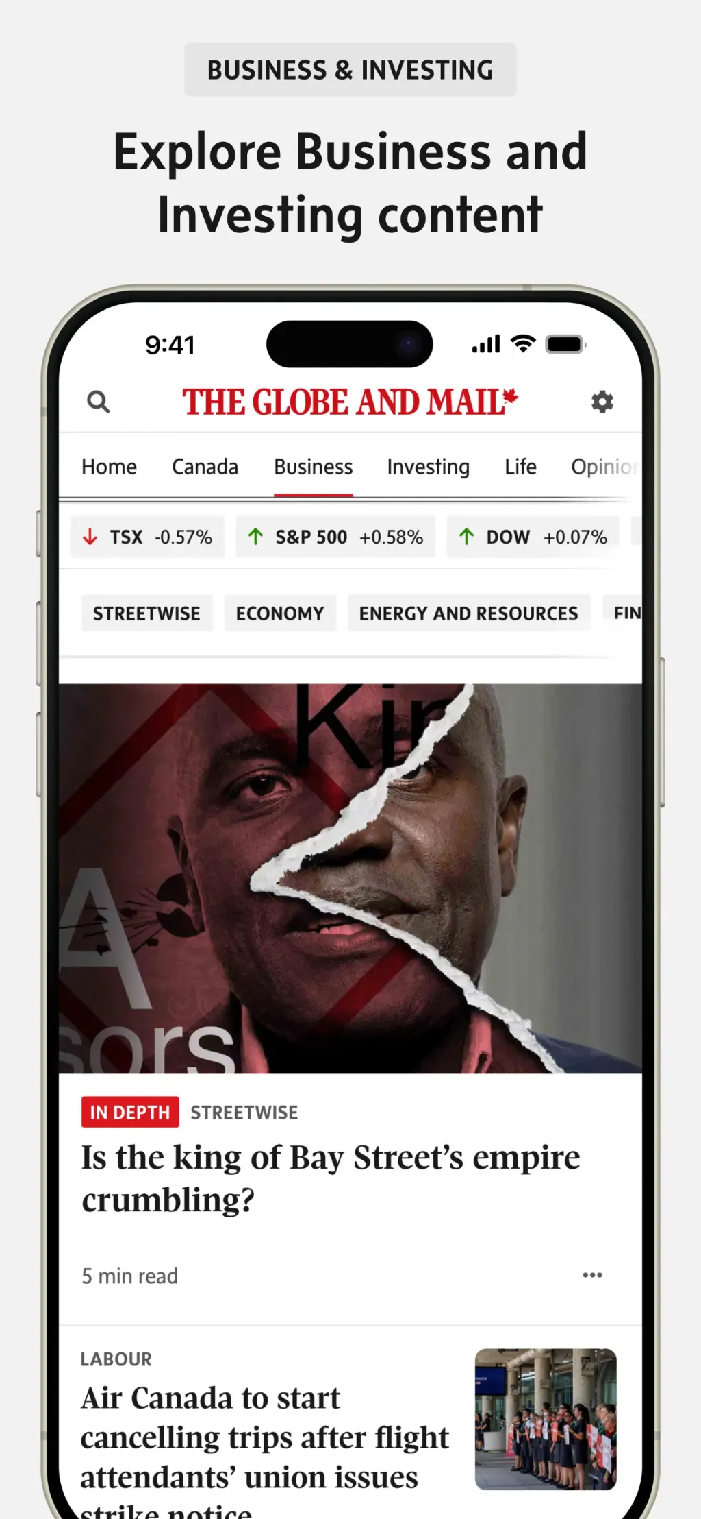 The Globe and Mail App Store screenshot 2
