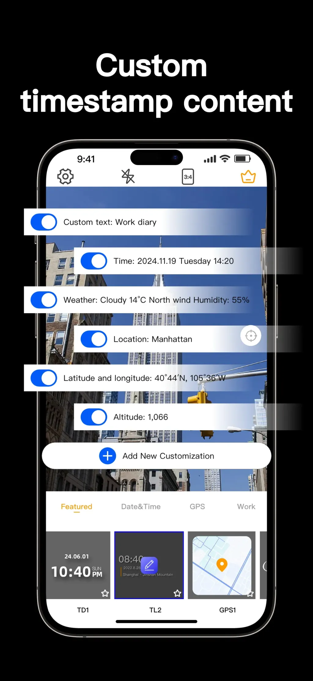 Timestamp Camera: Time stamp App Store screenshot 3