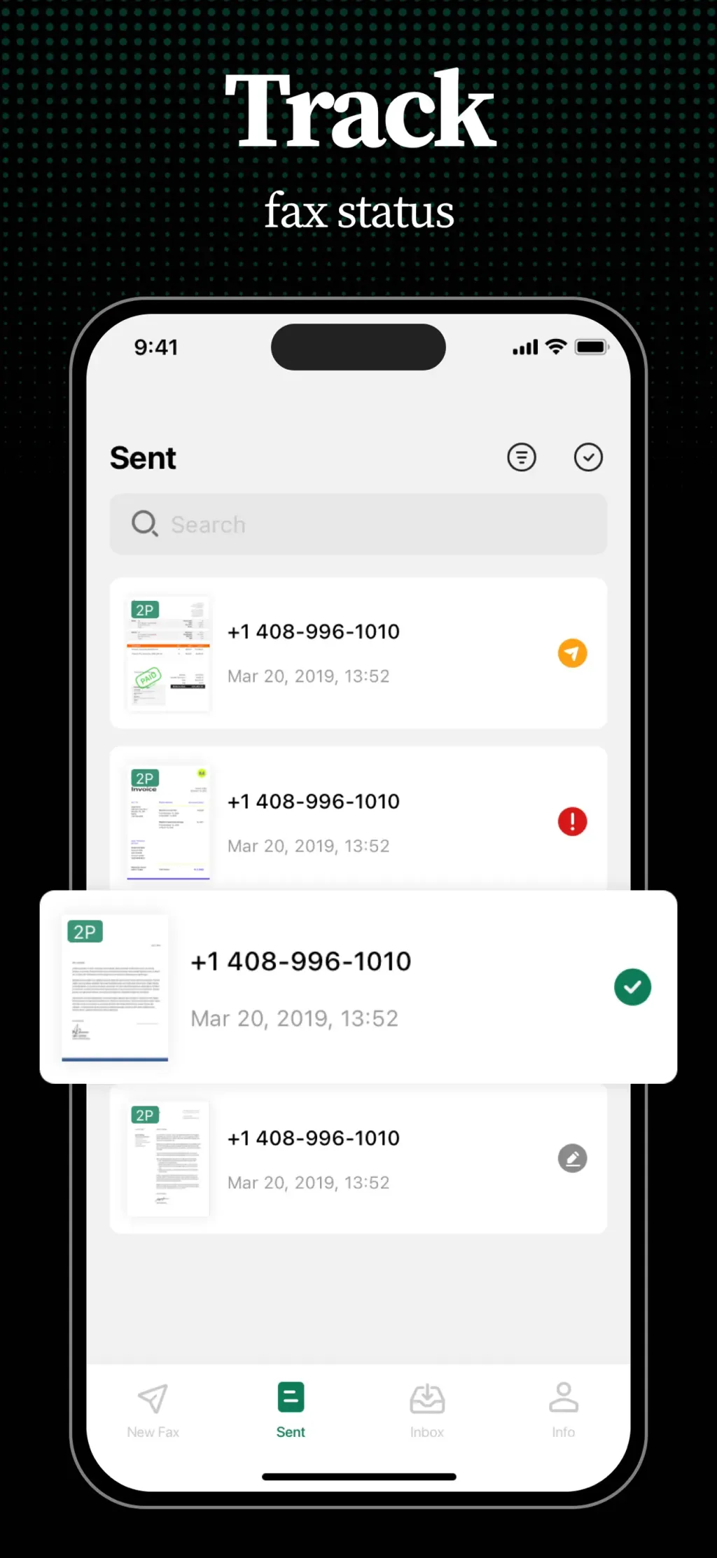 Tiny Fax: Send Fax From iPhone App Store screenshot 5