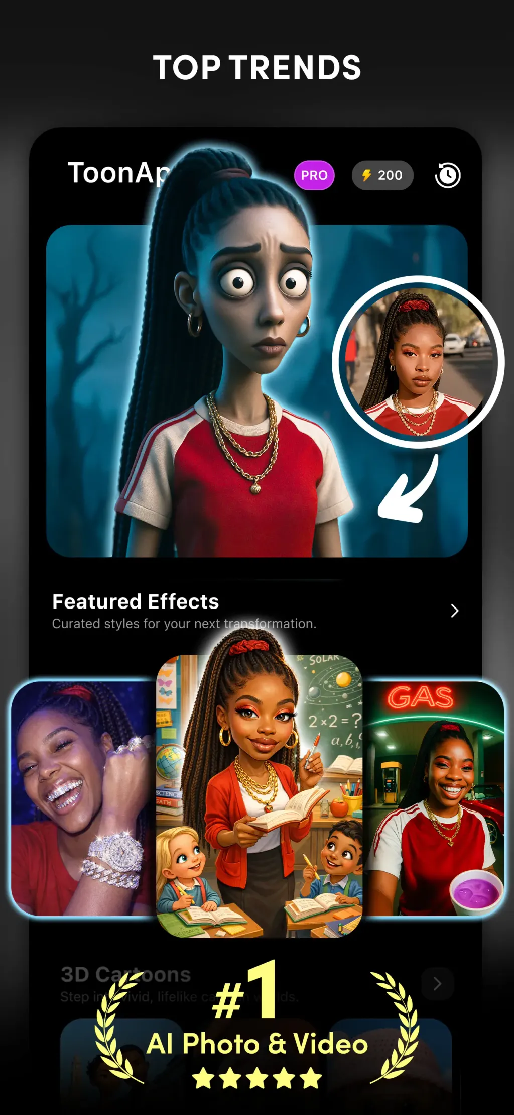 Toonapp: AI Photo & Video Art App Store screenshot 1