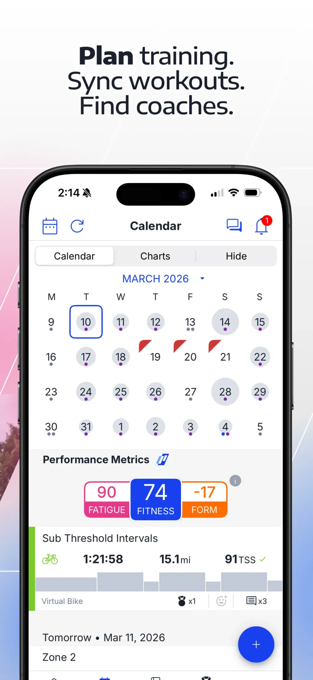 TrainingPeaks: Plan Train Lift App Store screenshot 2