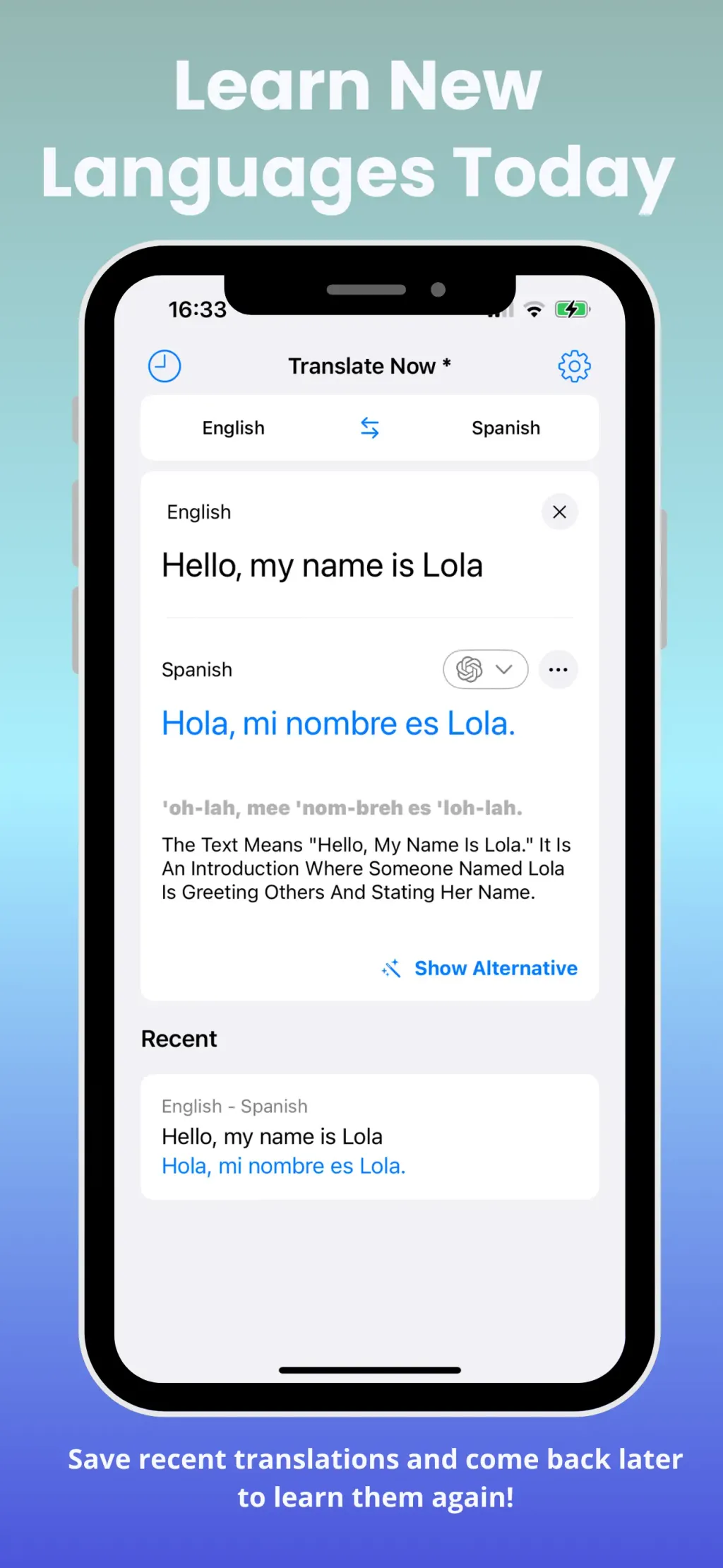 Translate Now * App Store screenshot 1