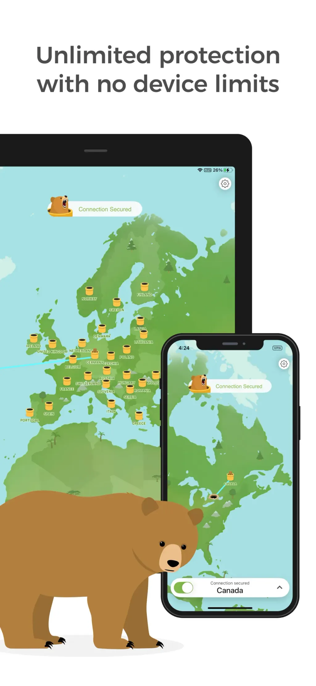 TunnelBear: Secure VPN & Wifi App Store screenshot 3