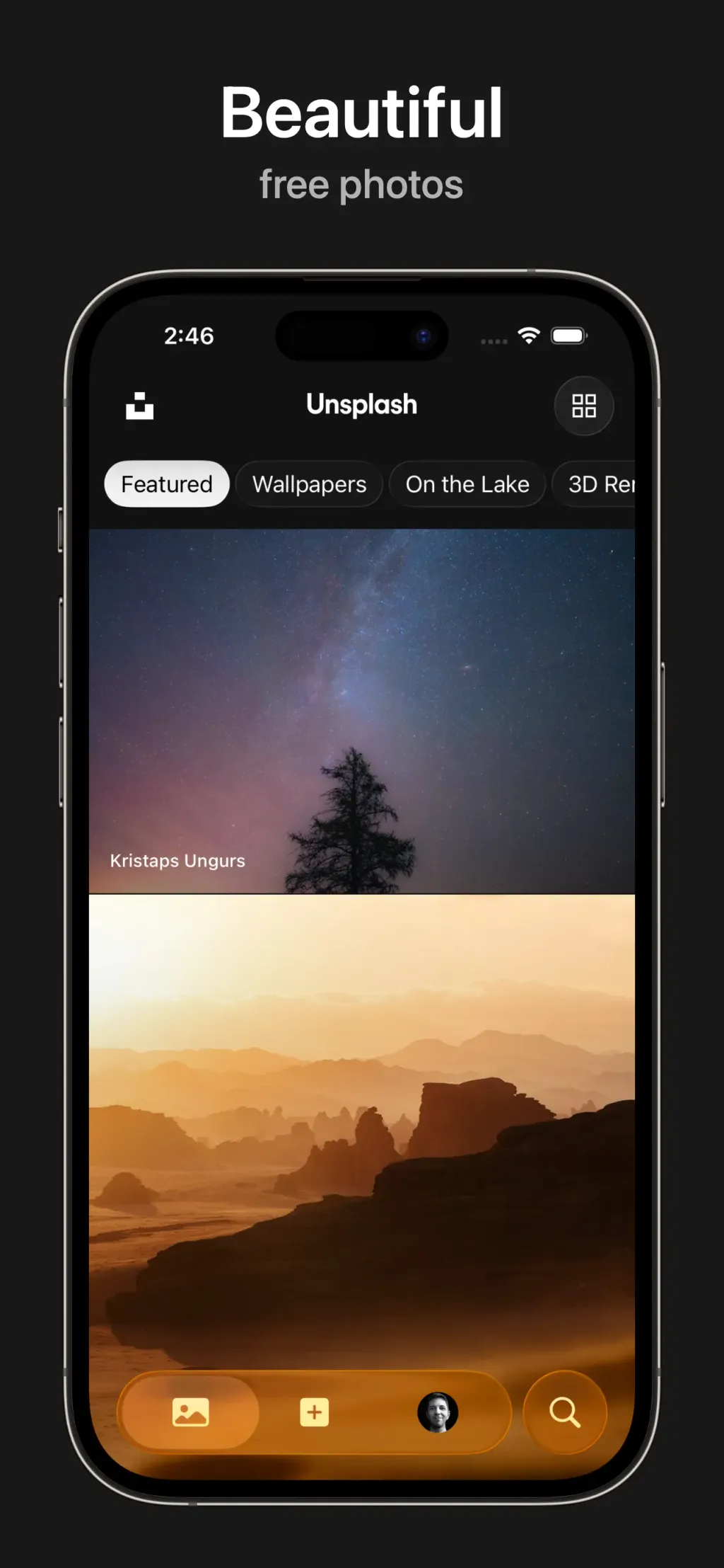 Unsplash App Store screenshot 1