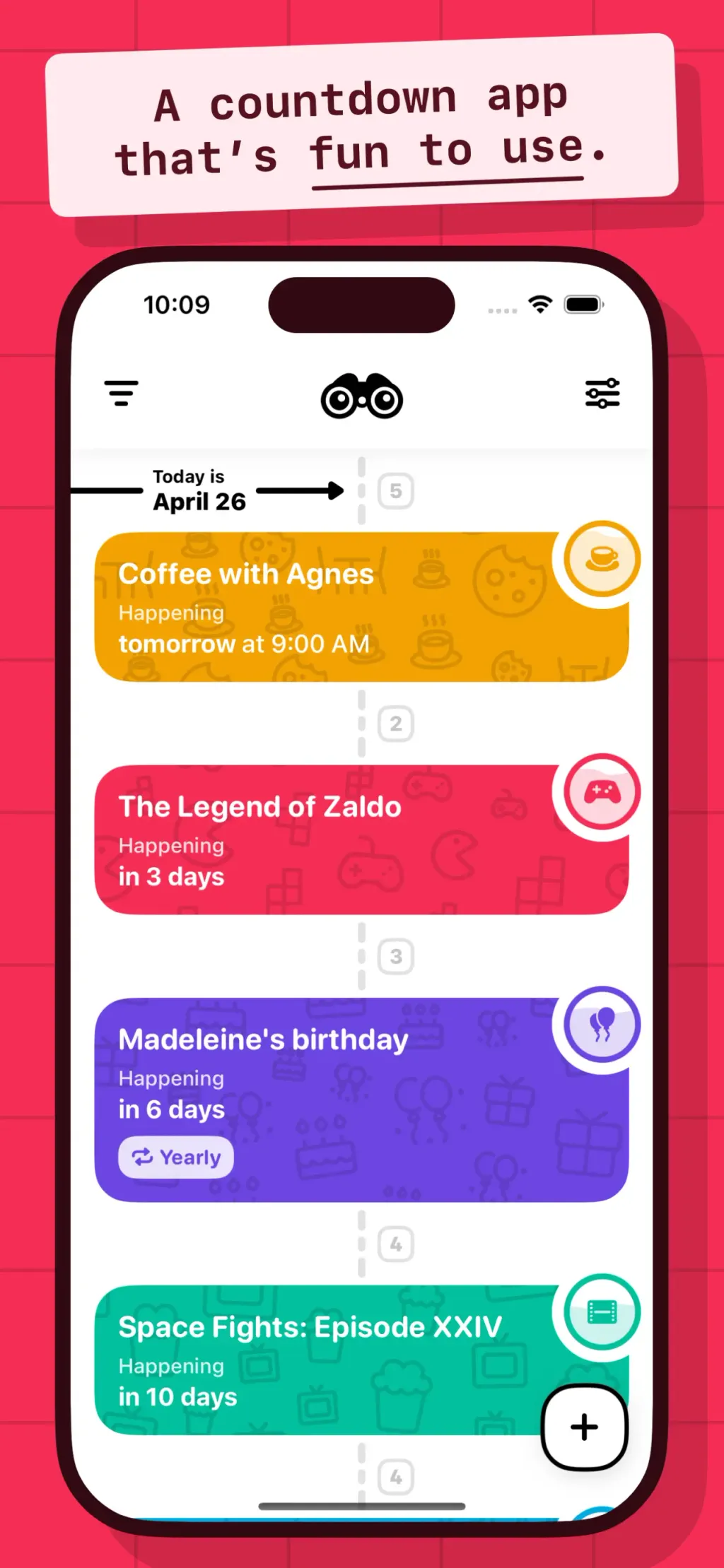Up Ahead: Countdown Widgets App Store screenshot 1