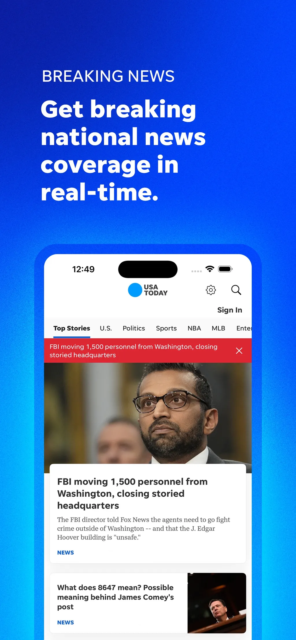 USA TODAY: US & Breaking News screenshot 1