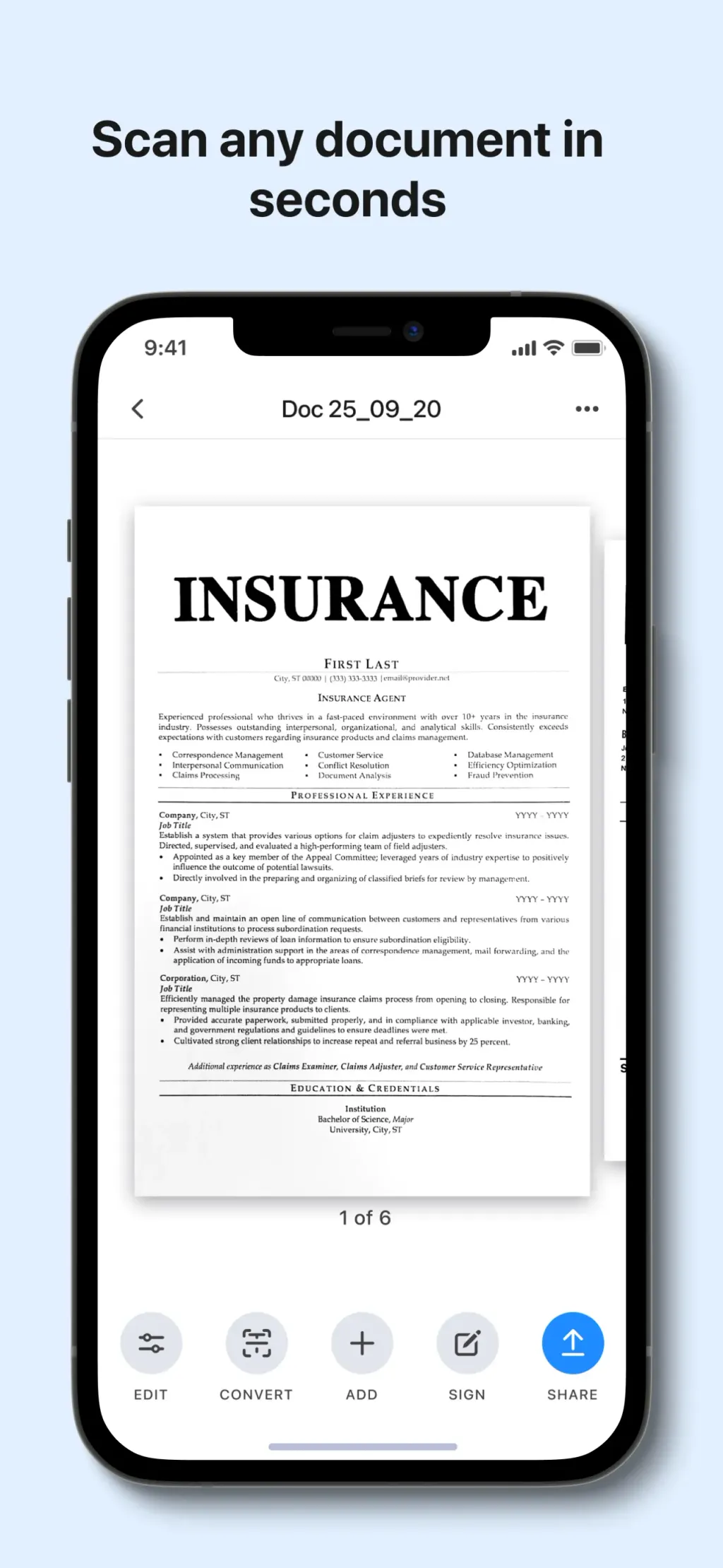 uScan - PDF Document Scanner App Store screenshot 1