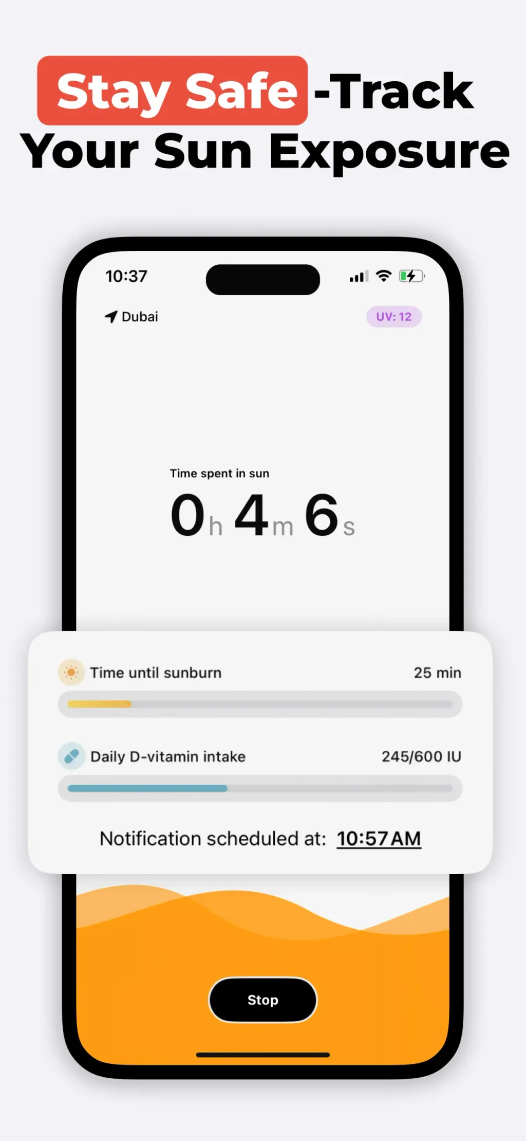 SunSafe: UV Index & Tanning App Store screenshot 7