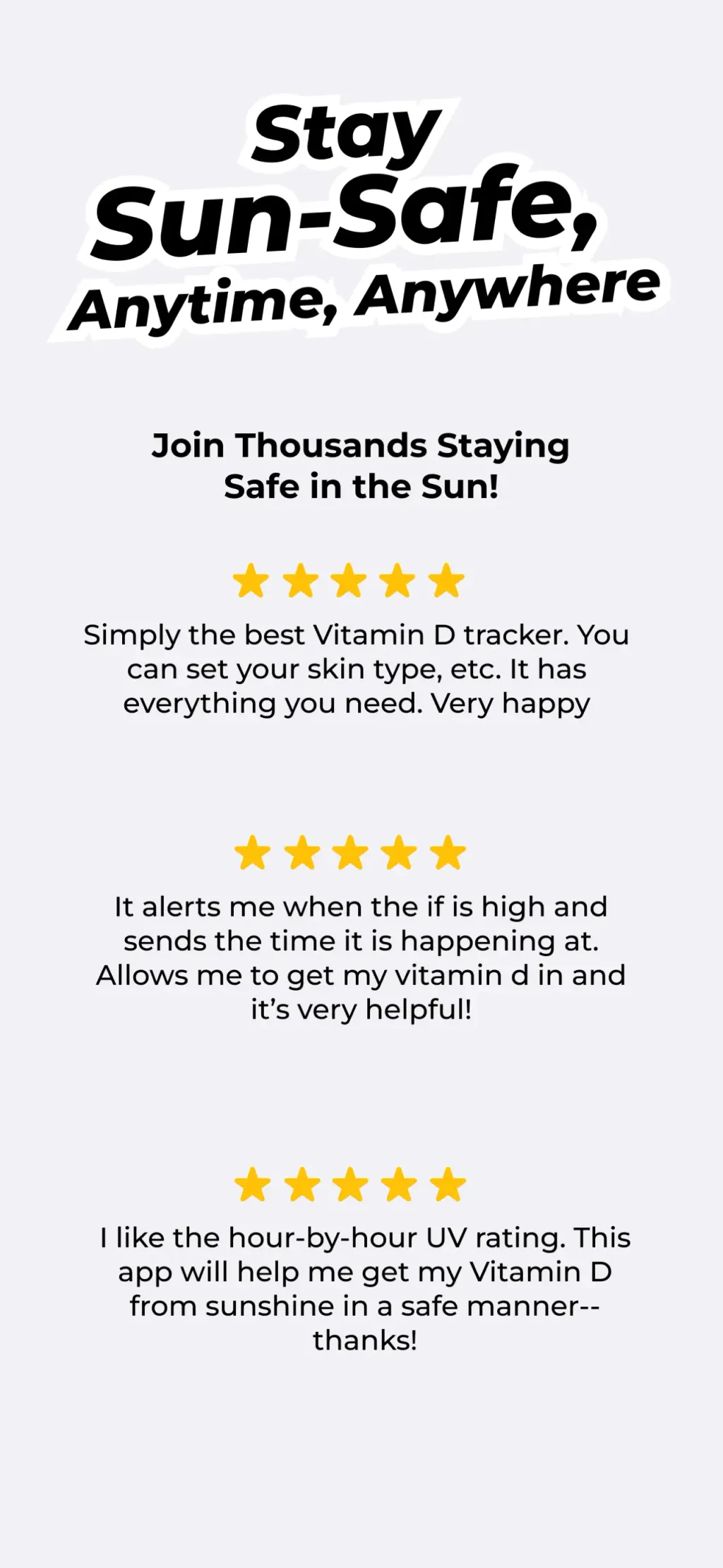 SunSafe: UV Index & Tanning App Store screenshot 9