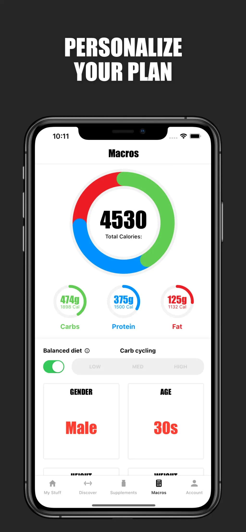 V Shred: Nutrition & Fitness App Store screenshot 5