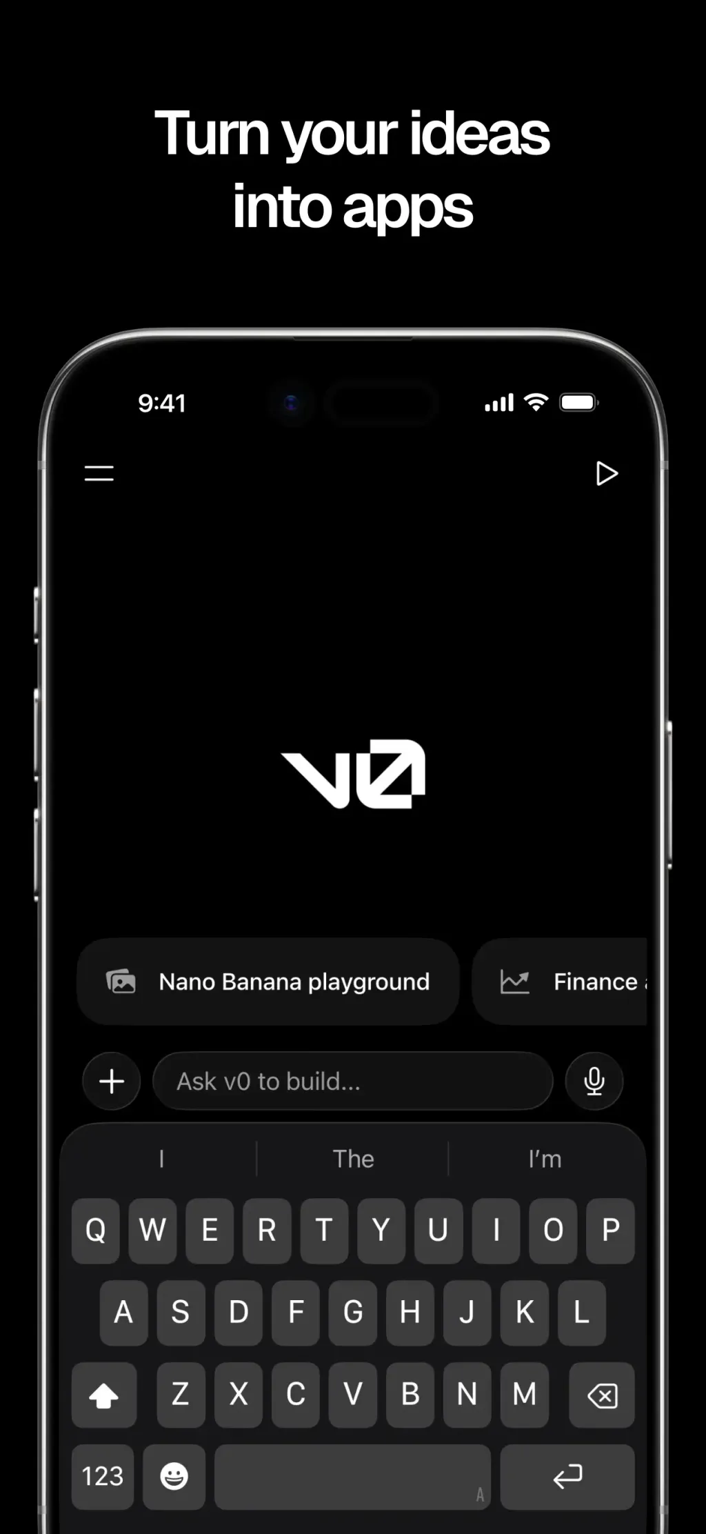 v0 App Store screenshot 1