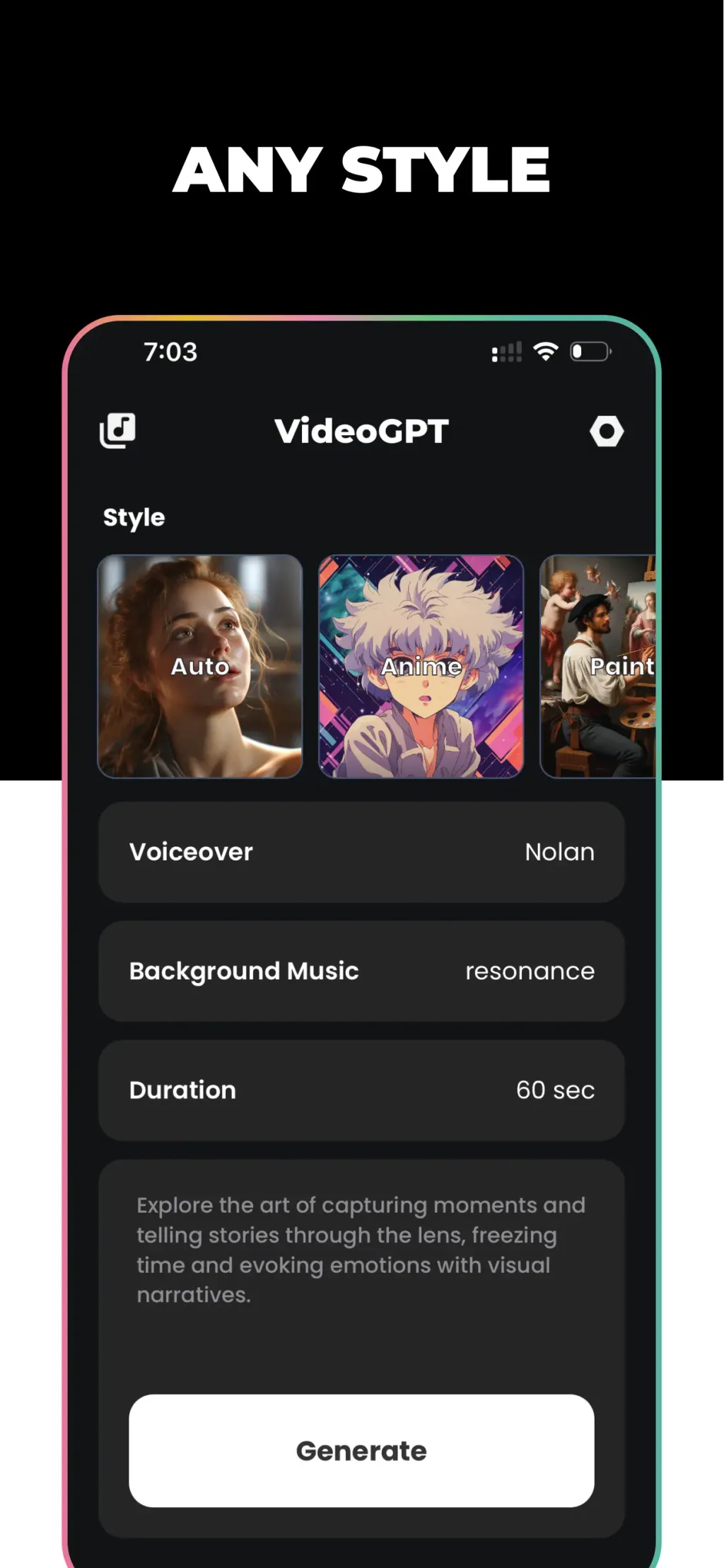 VideoGPT - AI Video Generator App Store screenshot 3