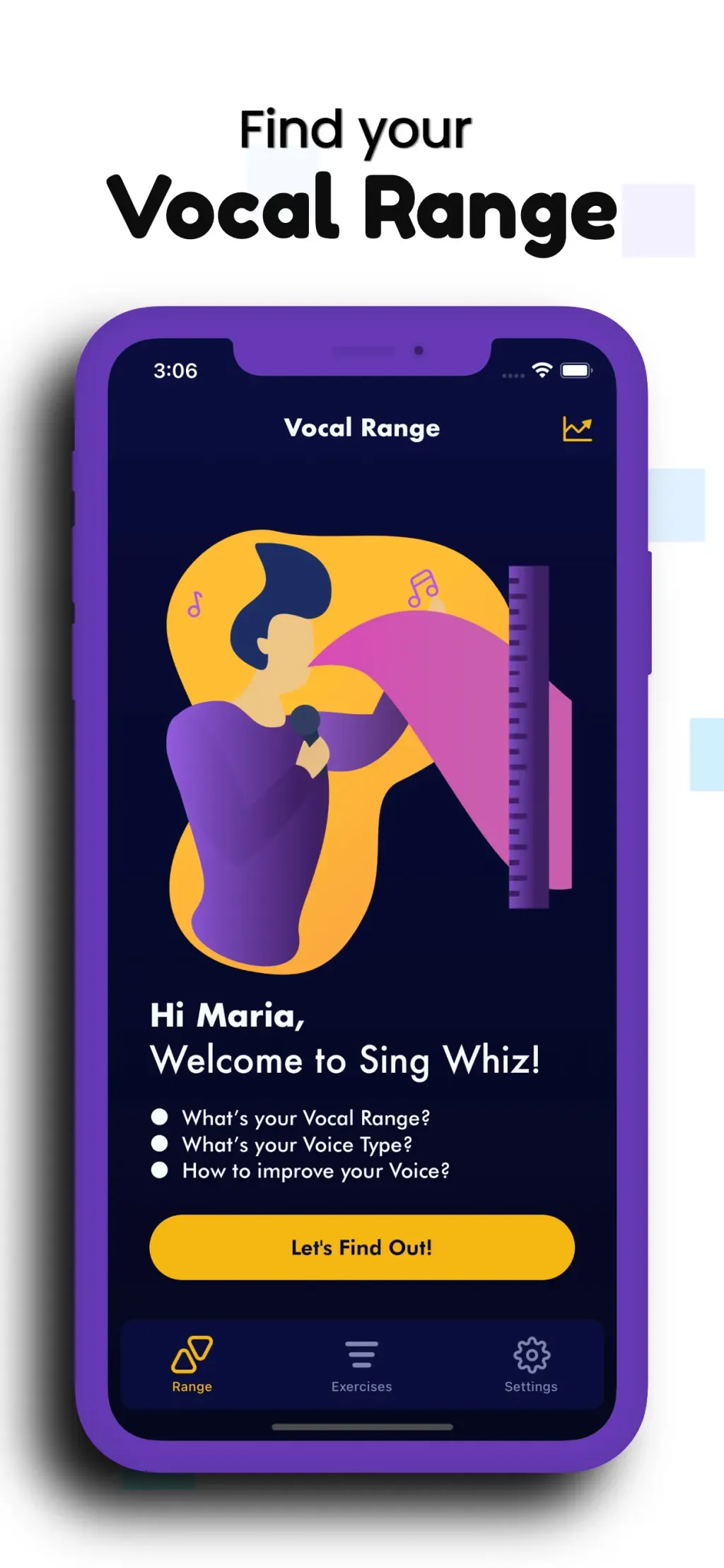 Vocal Range Finder - Sing Whiz screenshot 2