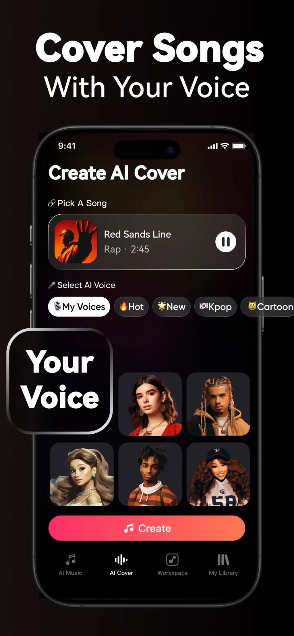 VocalMe Music: AI Cover Songs screenshot 2