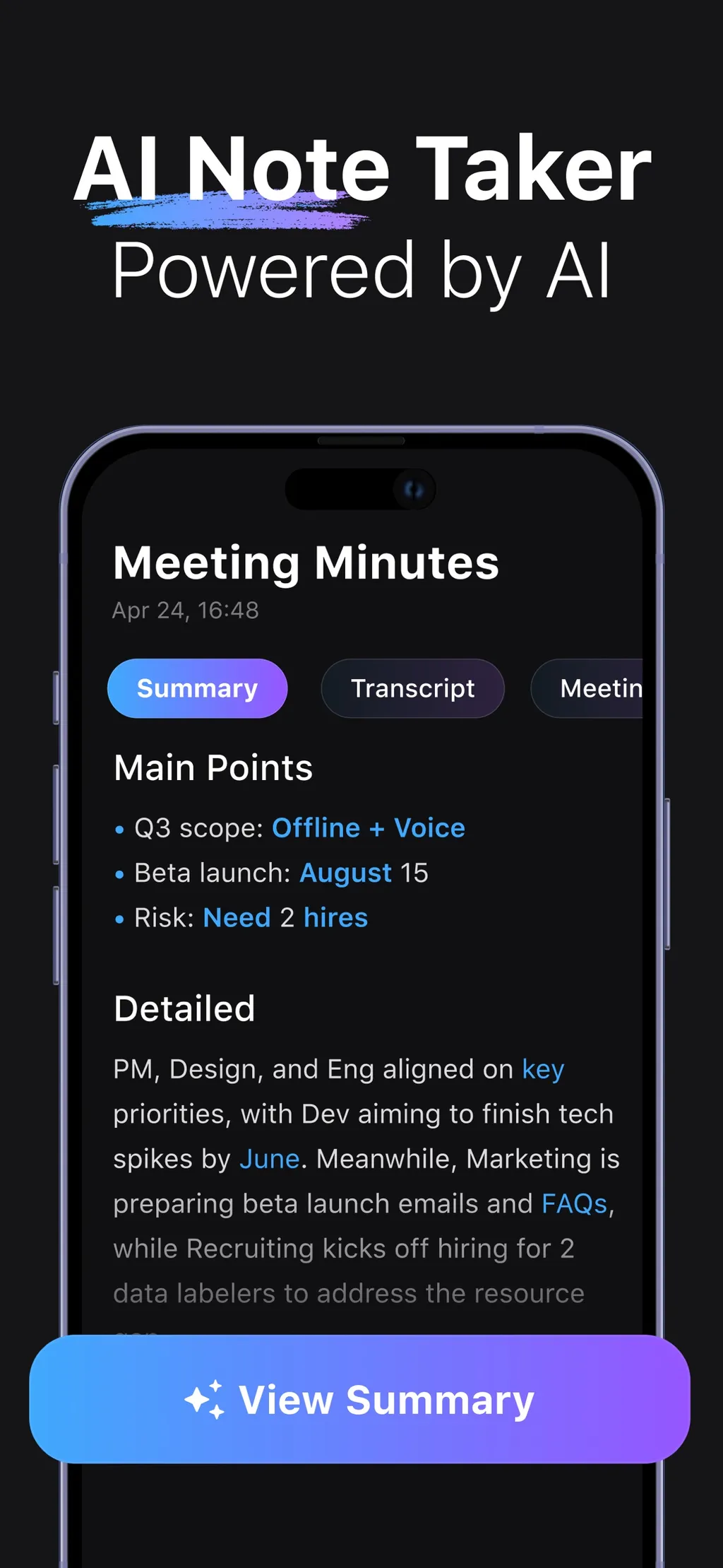 Voice Recorder: AI Note Taker screenshot 1