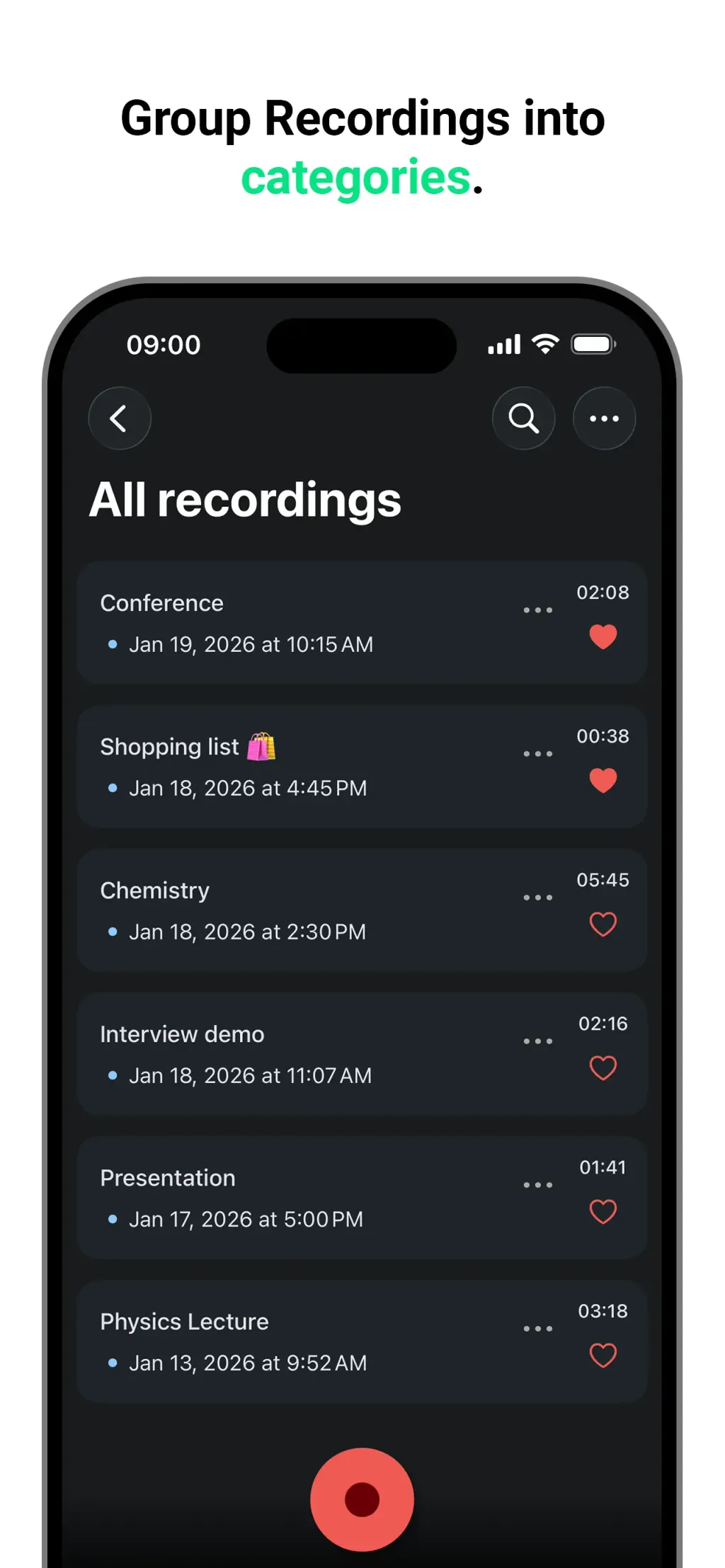 Voice Recorder & Transcribe App Store screenshot 2