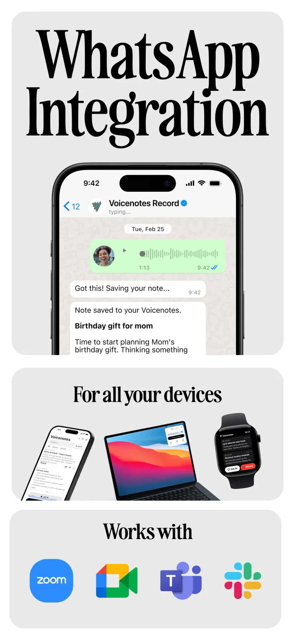 Voicenotes AI Notes & Meetings App Store screenshot 5