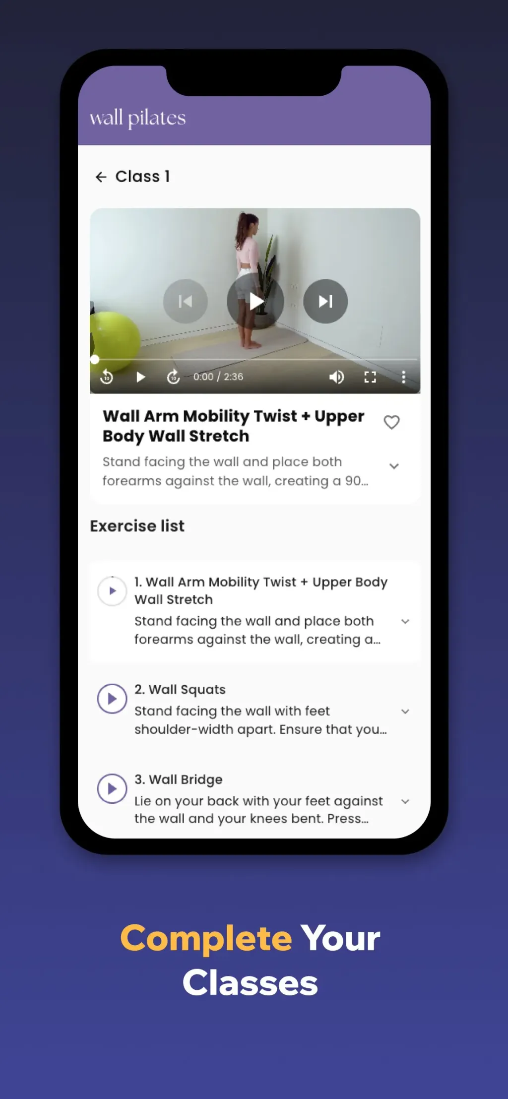 Wall Pilates: Fit Weight Loss App Store screenshot 6