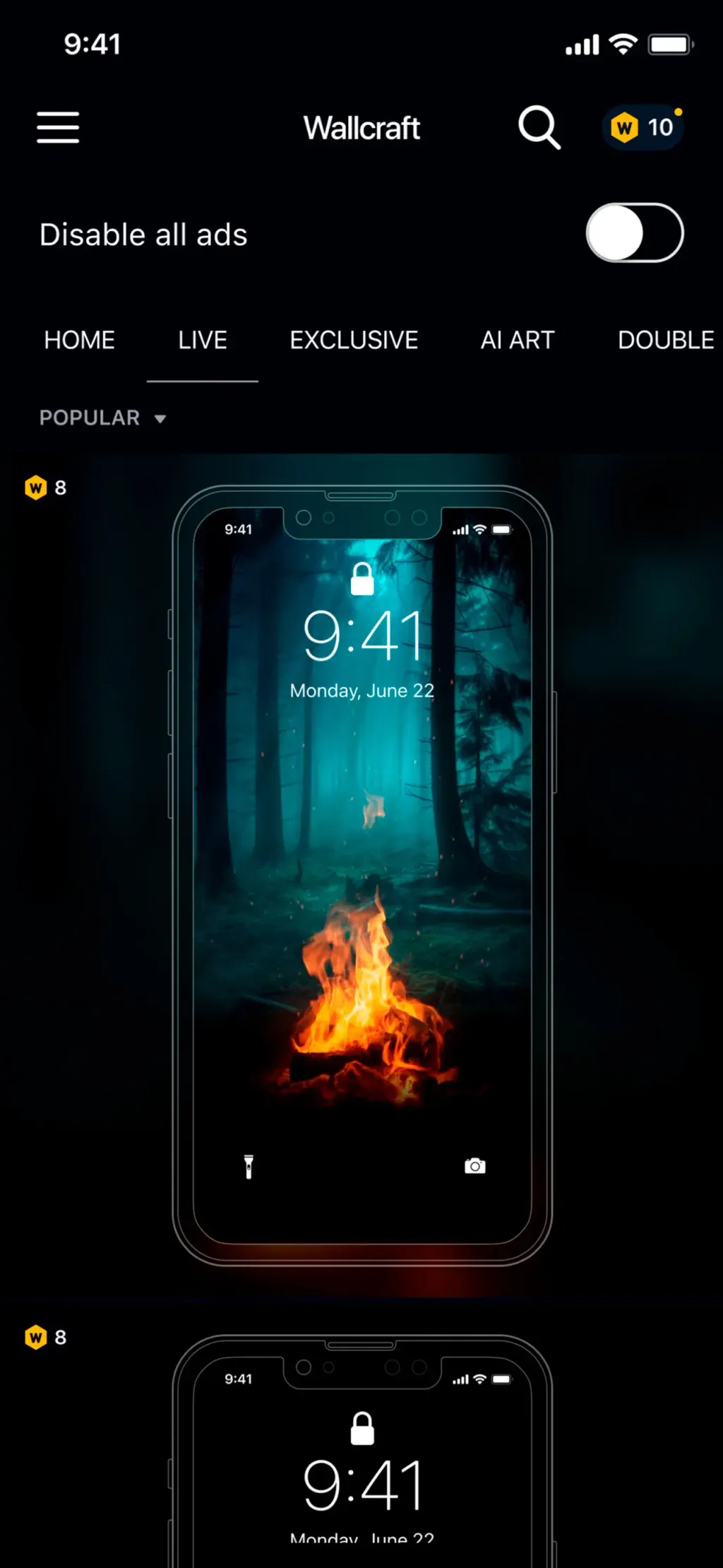 Wallcraft – Wallpapers, live App Store screenshot 7
