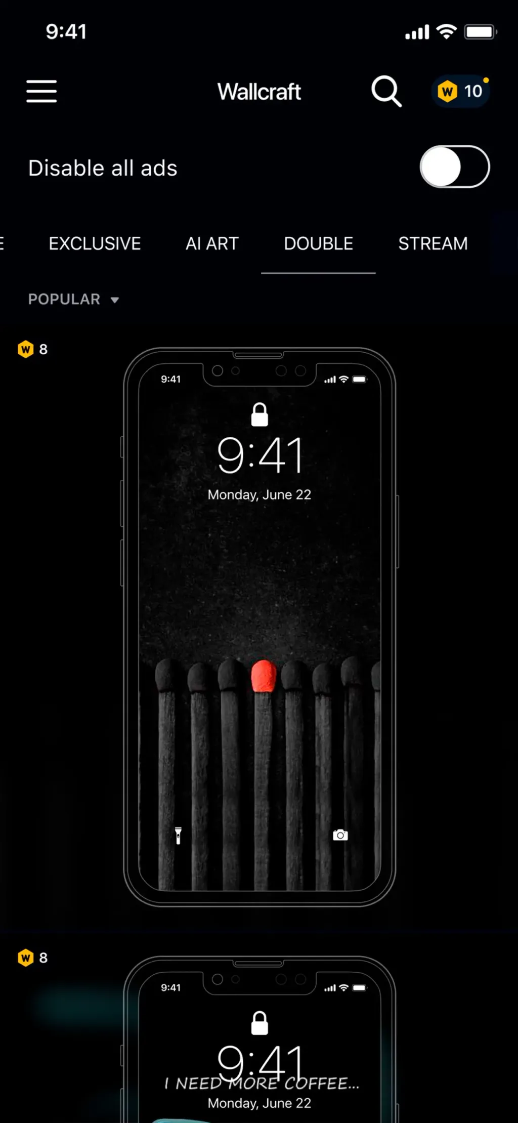 Wallcraft – Wallpapers, live App Store screenshot 10