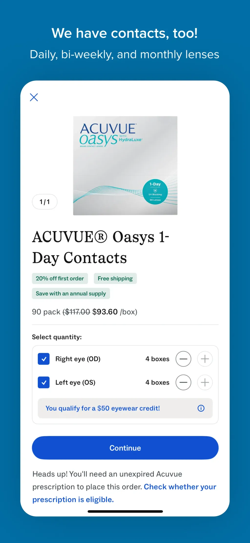 Warby Parker App Store screenshot 5