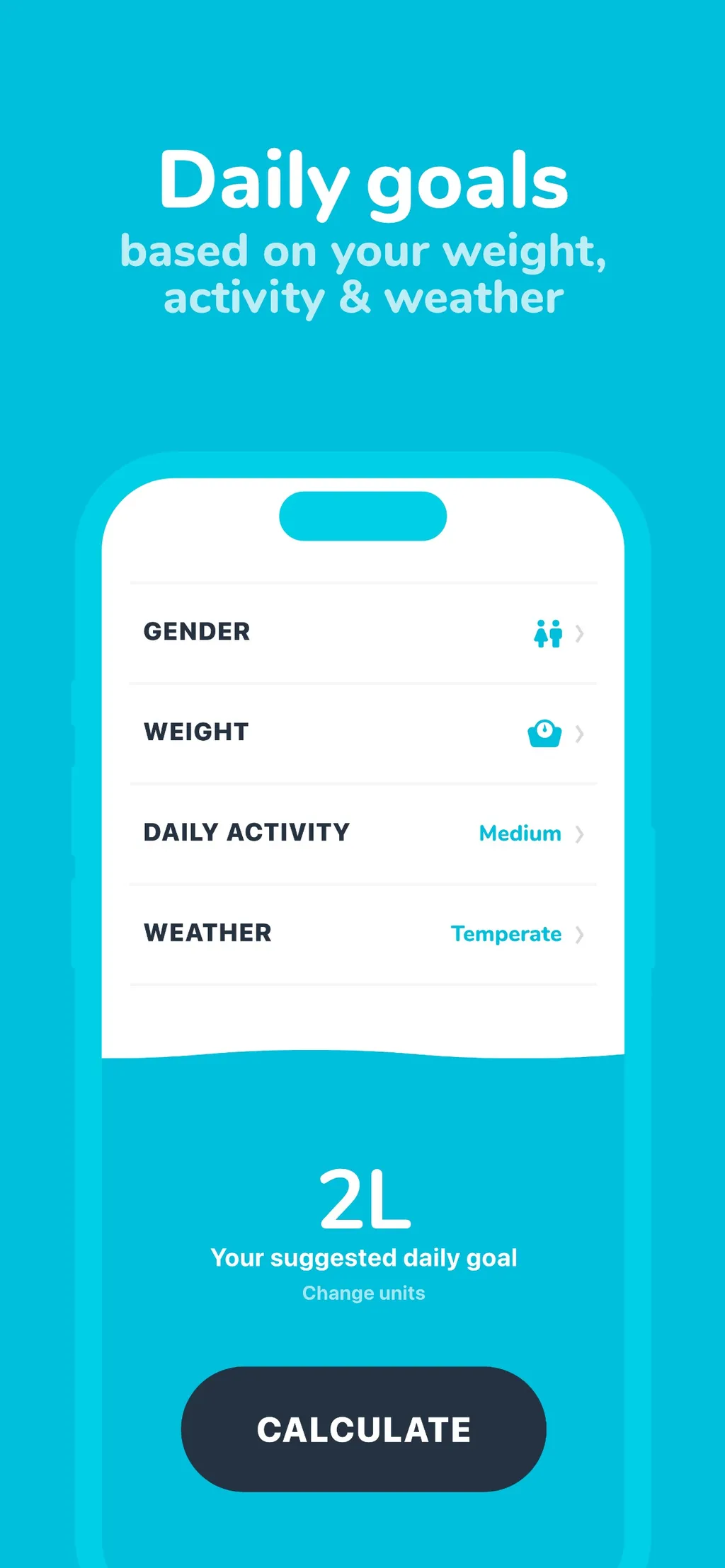 Water tracker Waterllama App Store screenshot 9