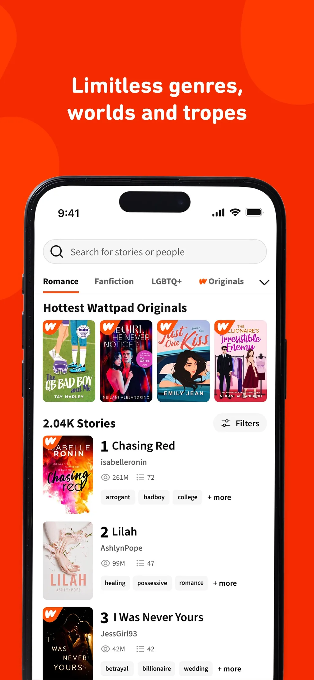 Wattpad - Read & Write Stories App Store screenshot 3