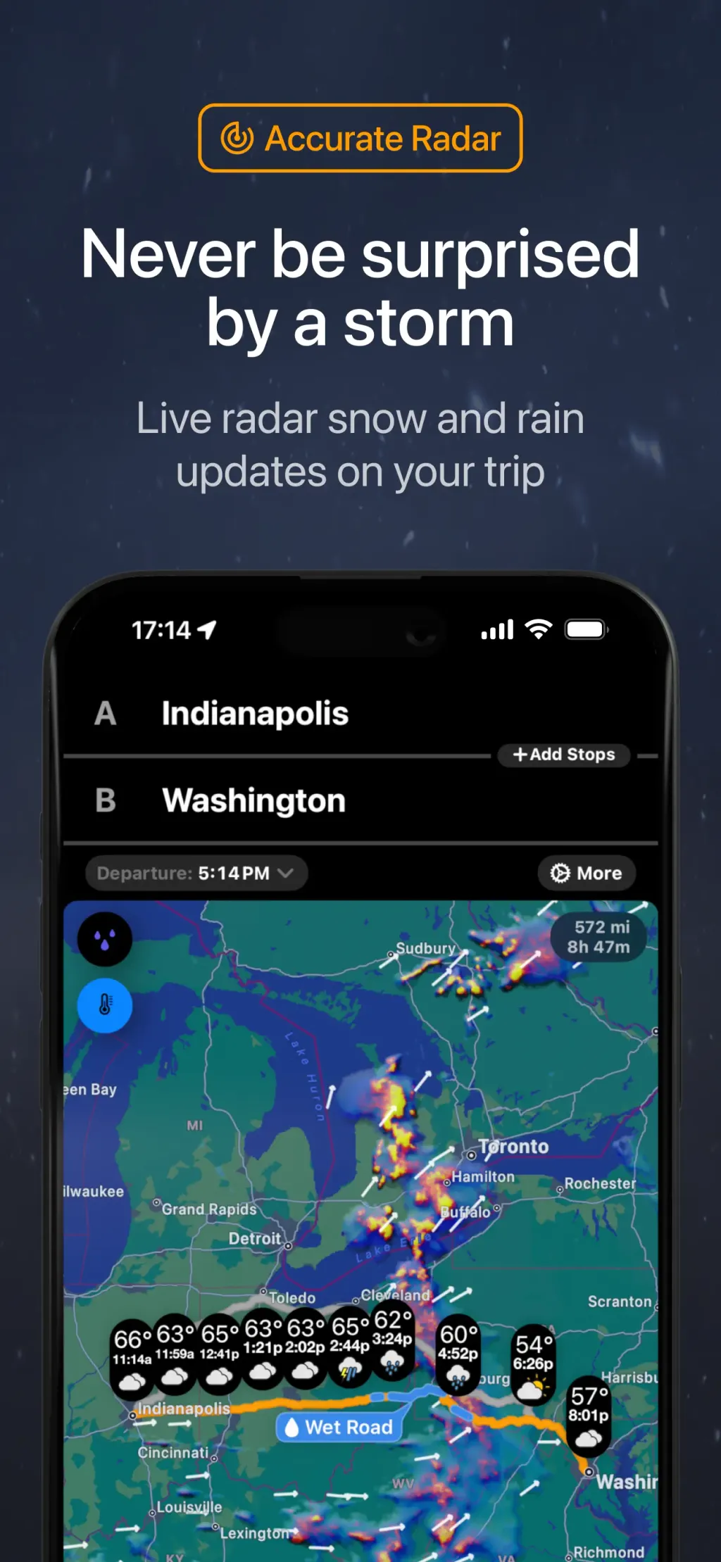 Weather on the Way App Store screenshot 4