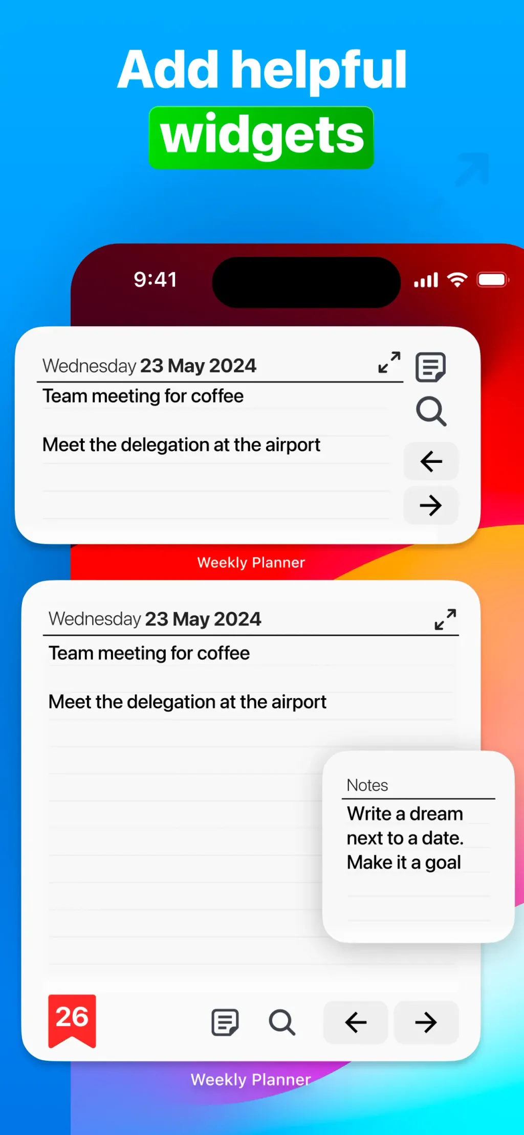 Weekly Planner - Diary, Notes screenshot 1
