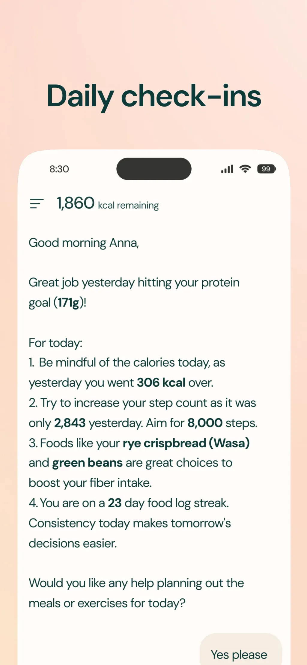 Welling AI Food & Health Coach App Store screenshot 7
