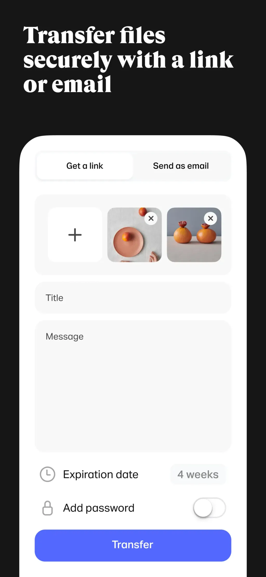 WeTransfer: Transfer Files App Store screenshot 3