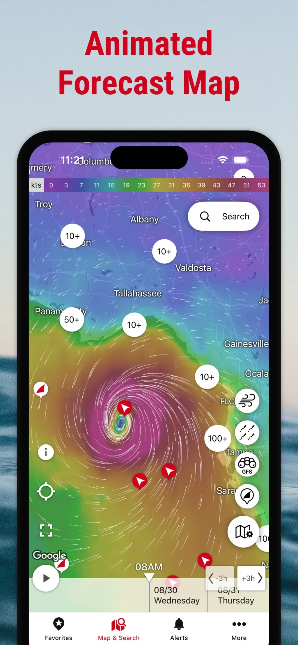 Windfinder: Wind & Weather map screenshot 1