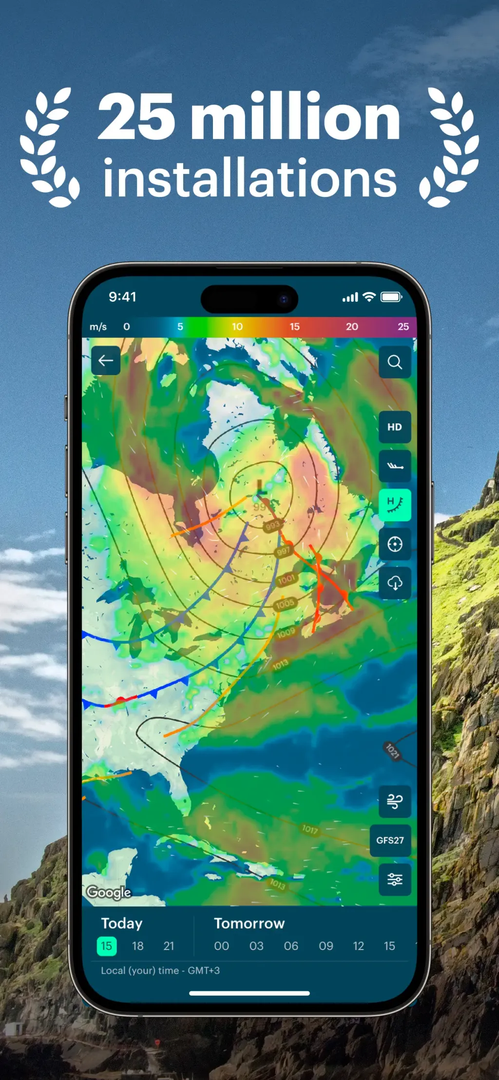 Windy.app — Wind, Tides, Radar App Store screenshot 1