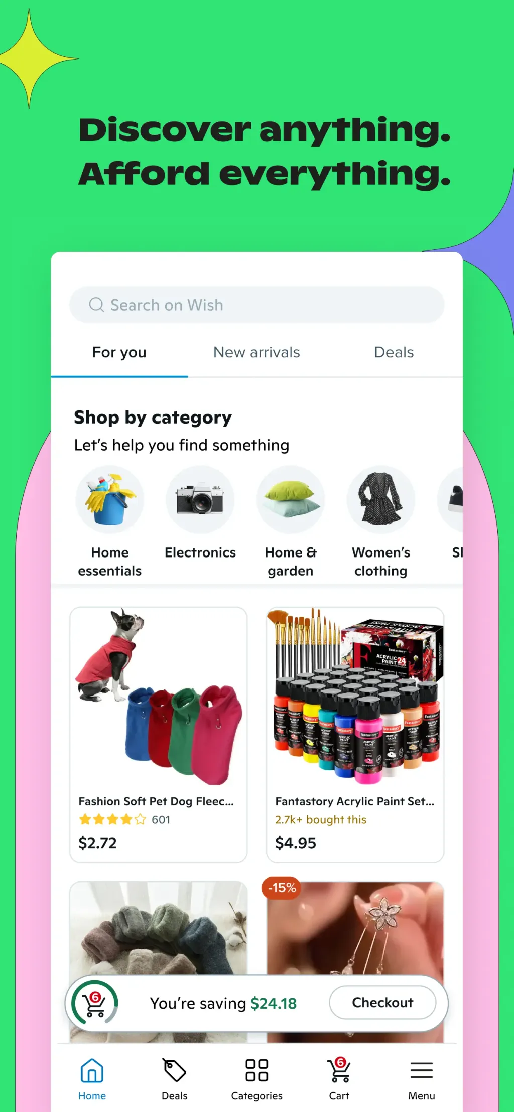 Wish: Shop and Save App Store screenshot 1