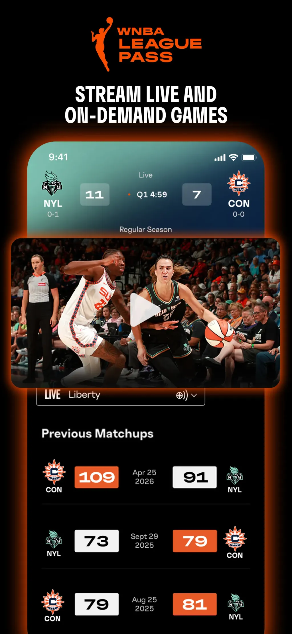 WNBA: Live Games & Scores screenshot 3