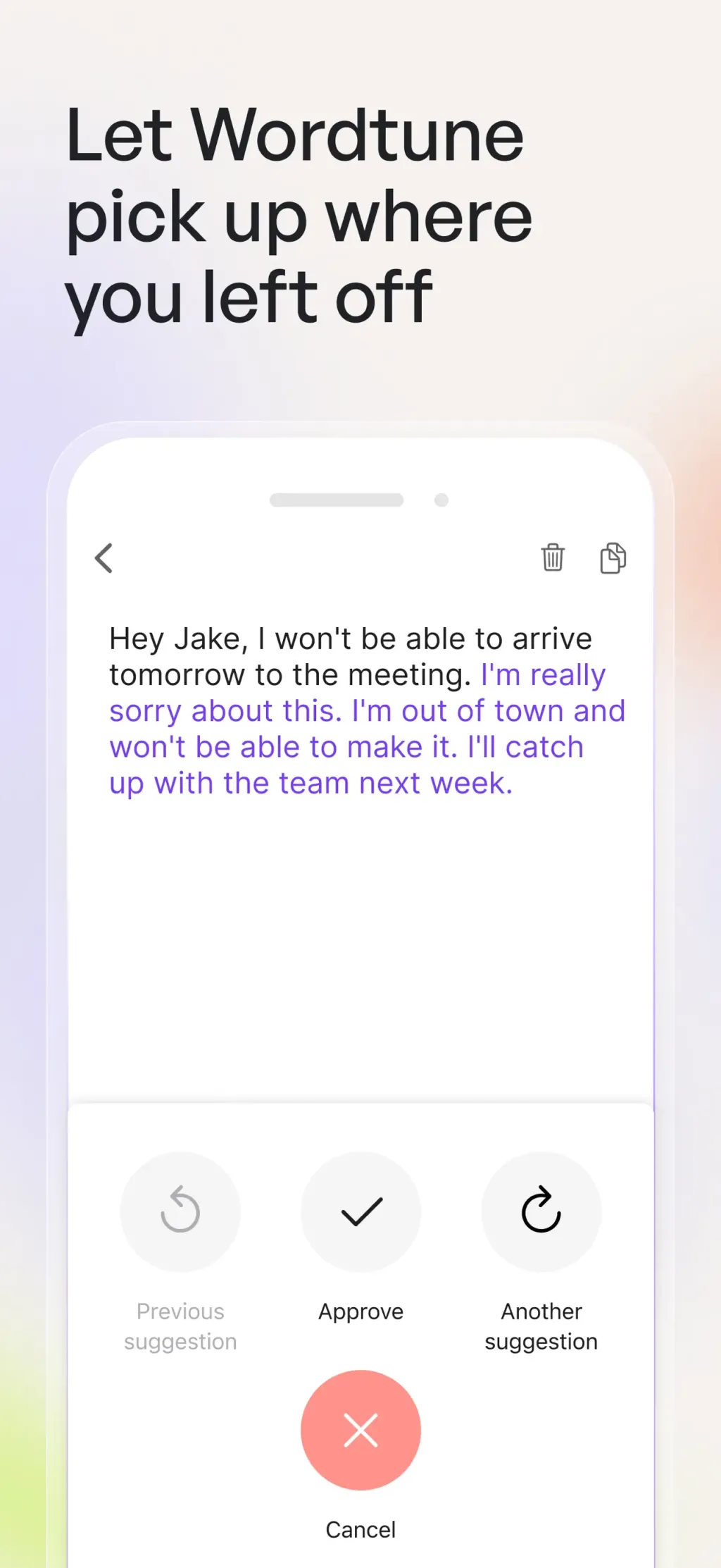 Wordtune: AI Writing Keyboard App Store screenshot 4