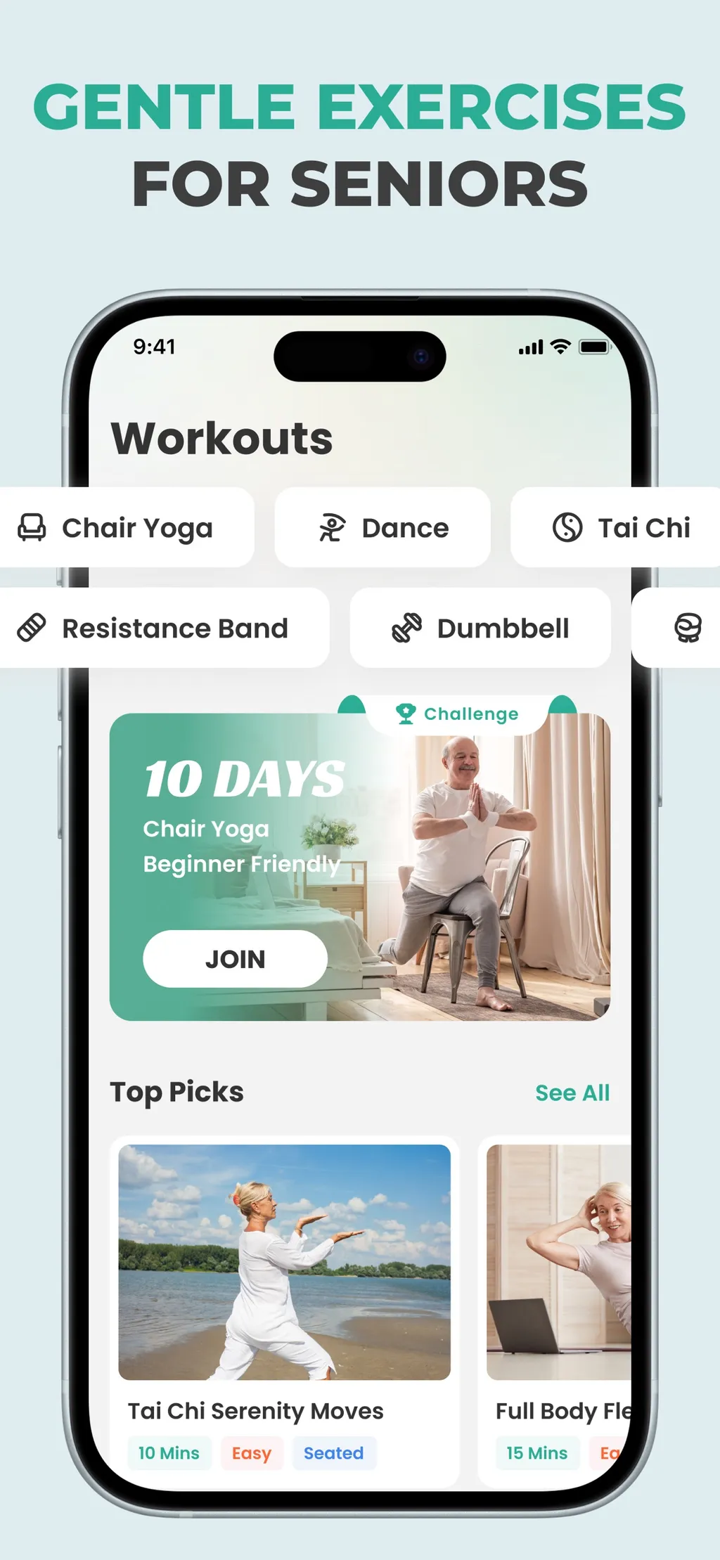 Workout for Seniors: SeniorFit App Store screenshot 5