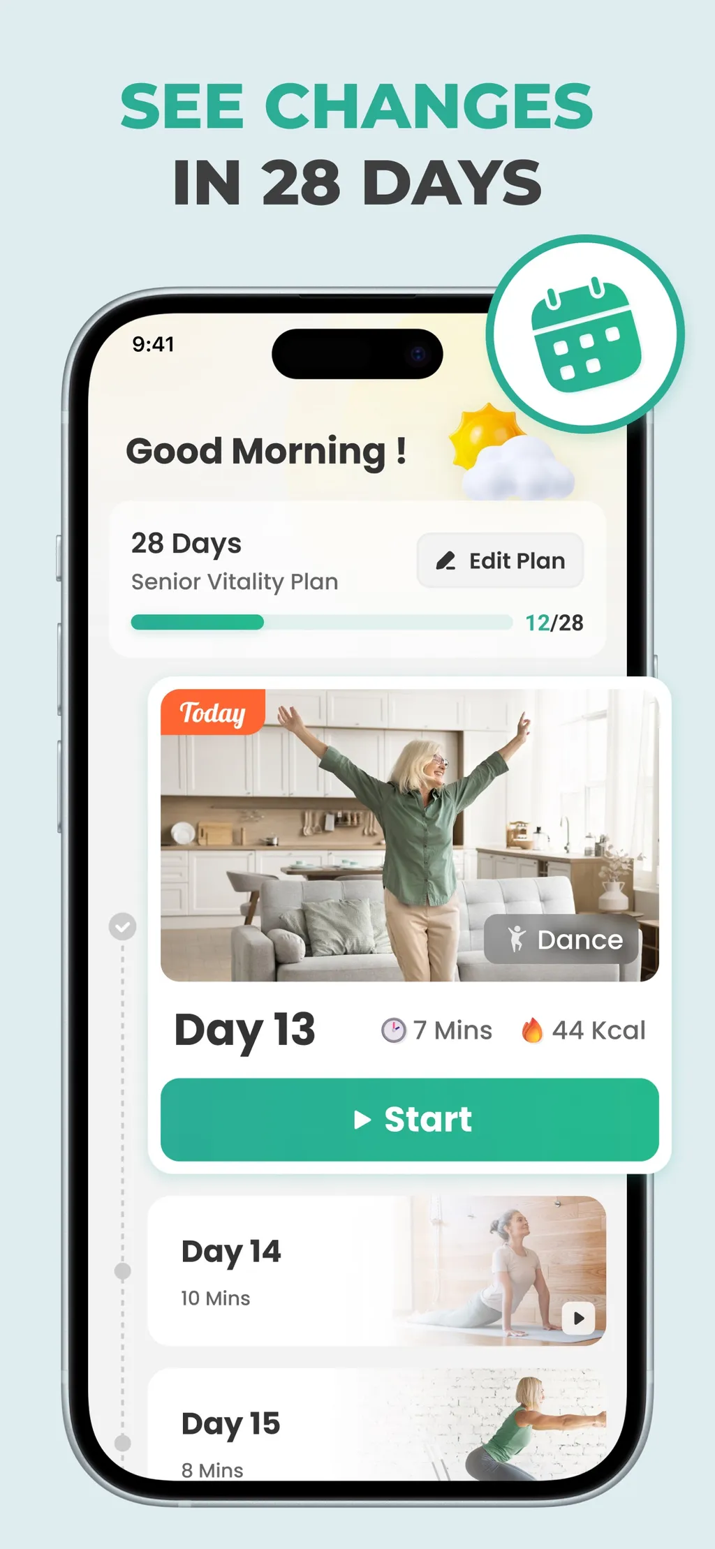 Workout for Seniors: SeniorFit App Store screenshot 9