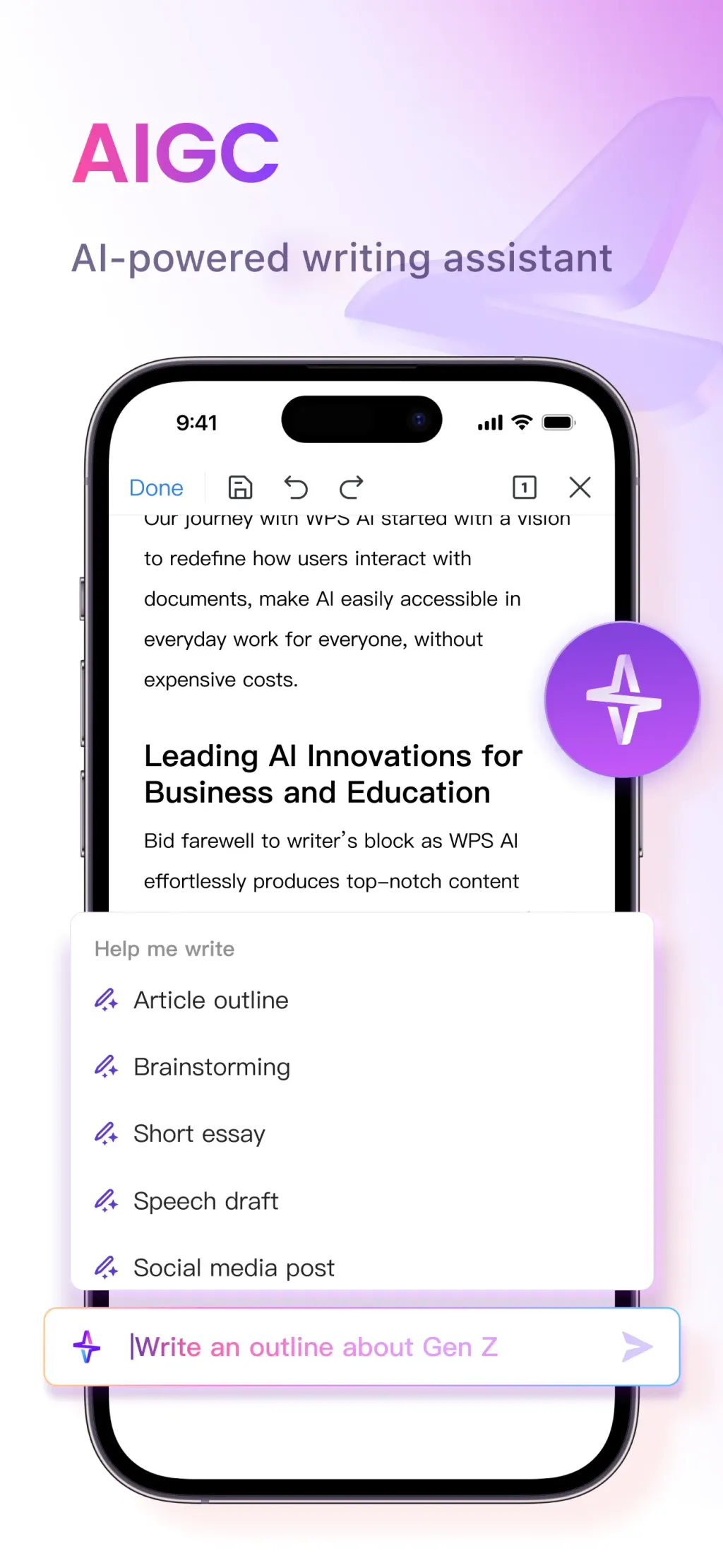 WPS Office-AI Doc, PDF, Sheet App Store screenshot 3