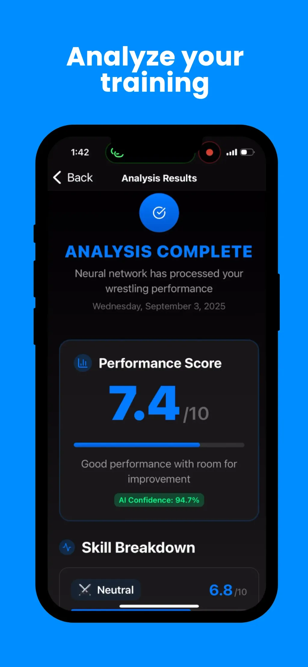 Wrestle AI App Store screenshot 2
