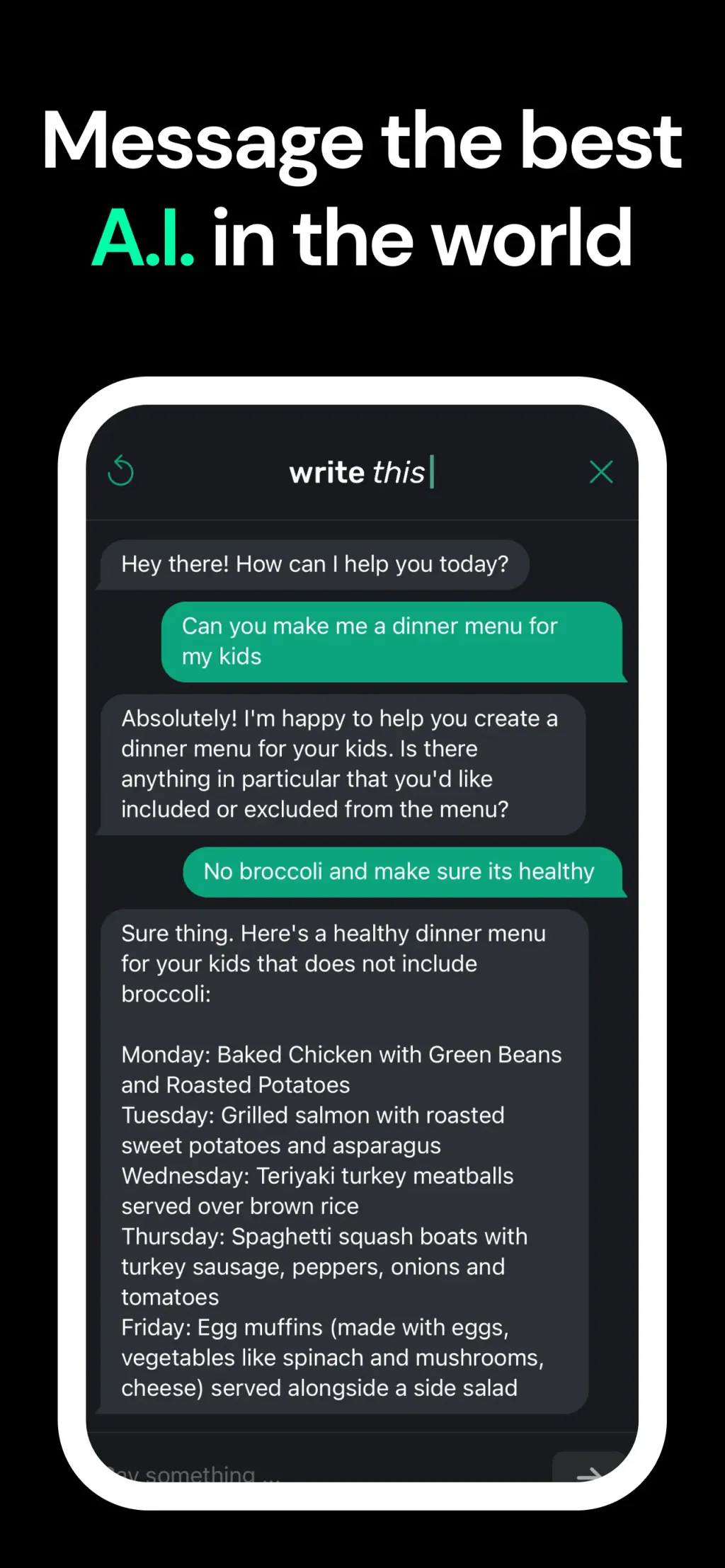 Write This - AI Text Generator App Store screenshot 2