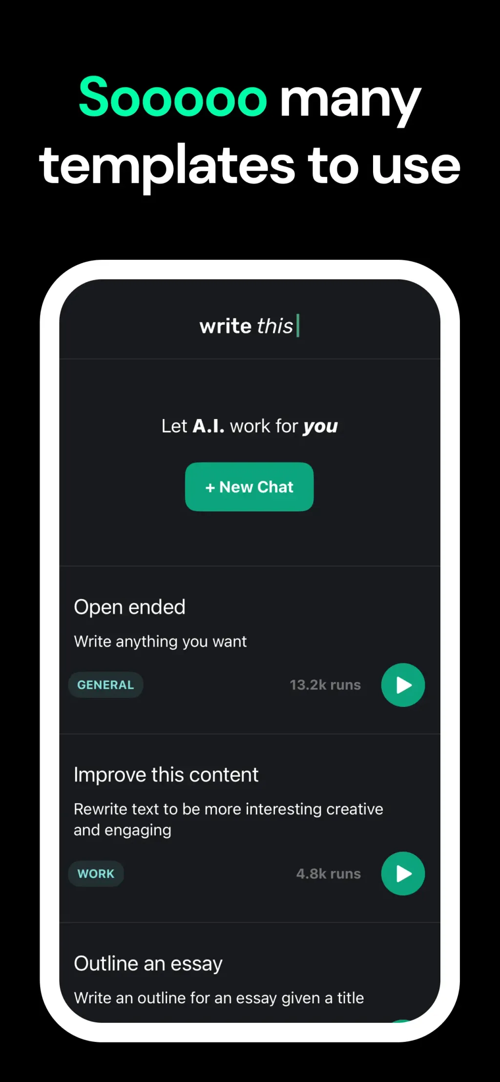 Write This - AI Text Generator App Store screenshot 3