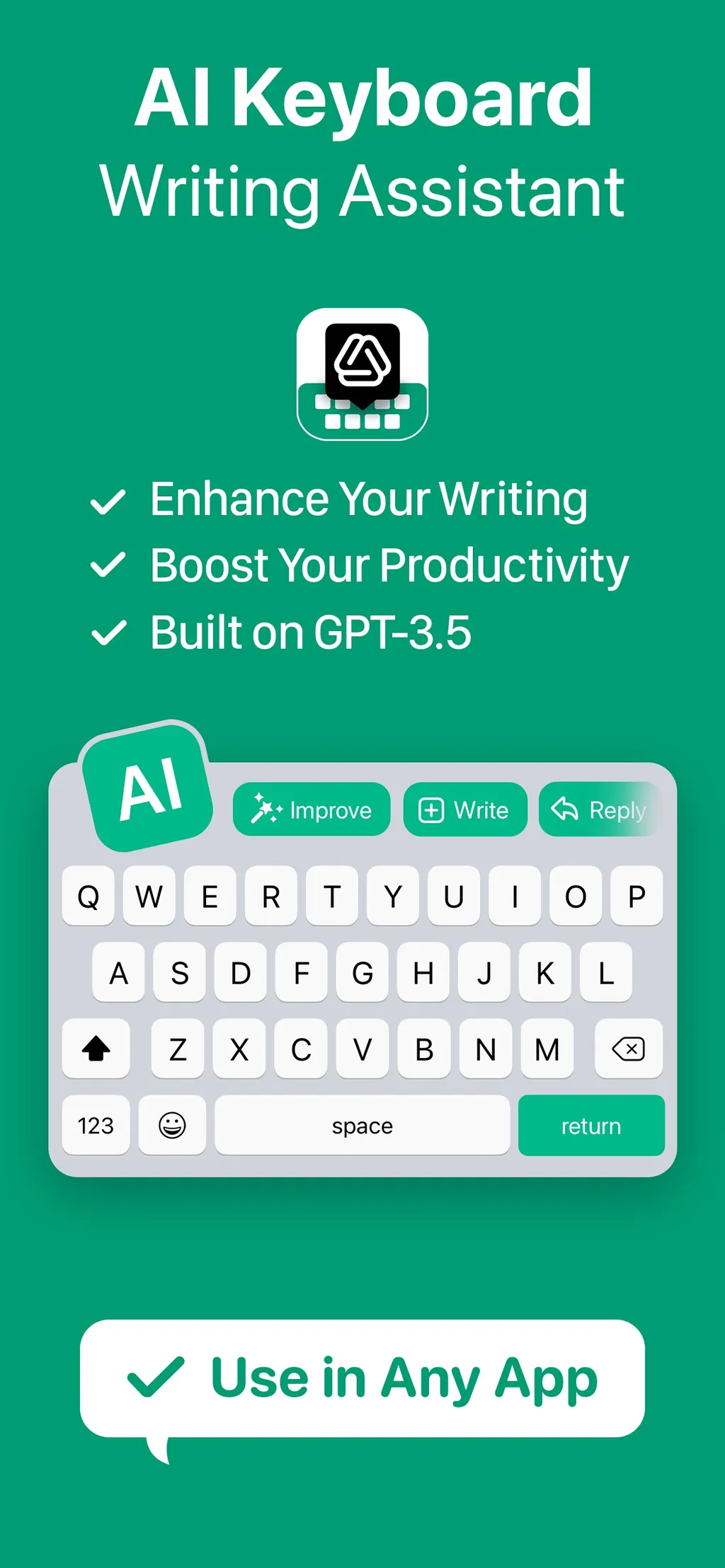 Writely - AI Keyboard & Writer screenshot 1