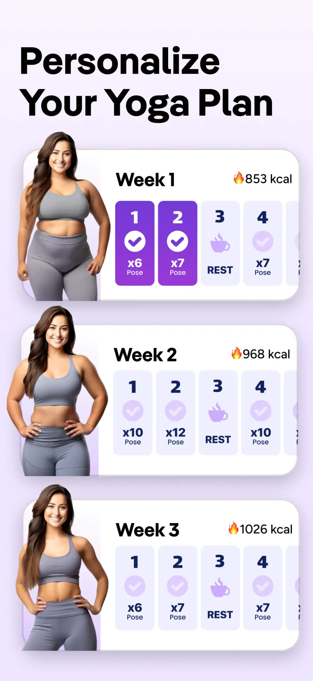 Yoga for Beginners, Pilates+ App Store screenshot 2