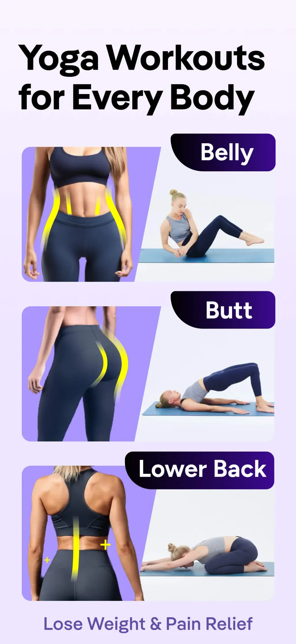 Yoga for Beginners, Pilates+ App Store screenshot 3